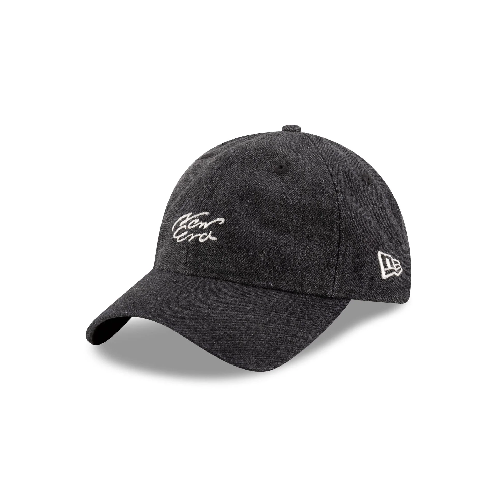 New Era Cap Handwritten Black Denim 9TWENTY Easy Snap Hat