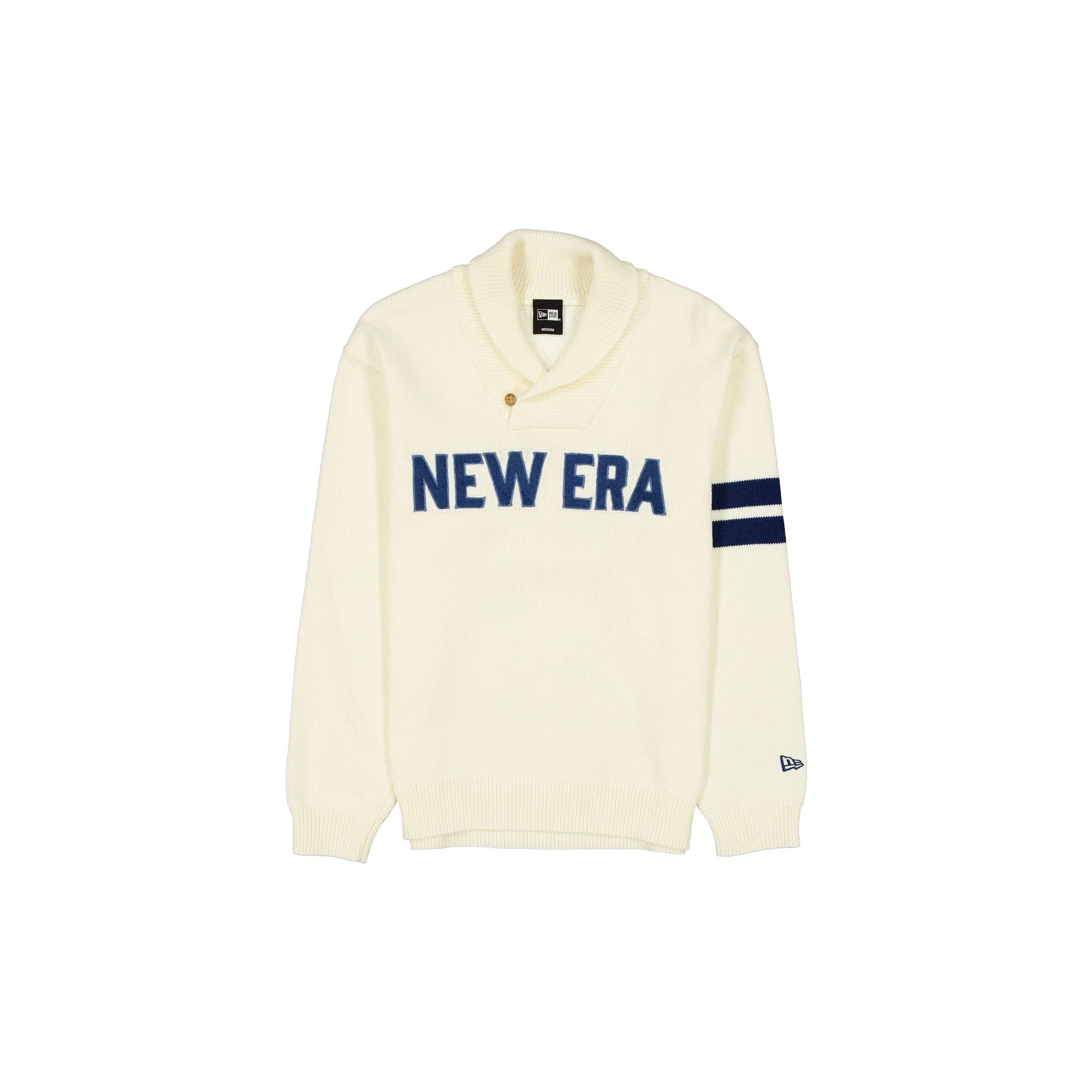 New Era Cap White Shawl Sweater