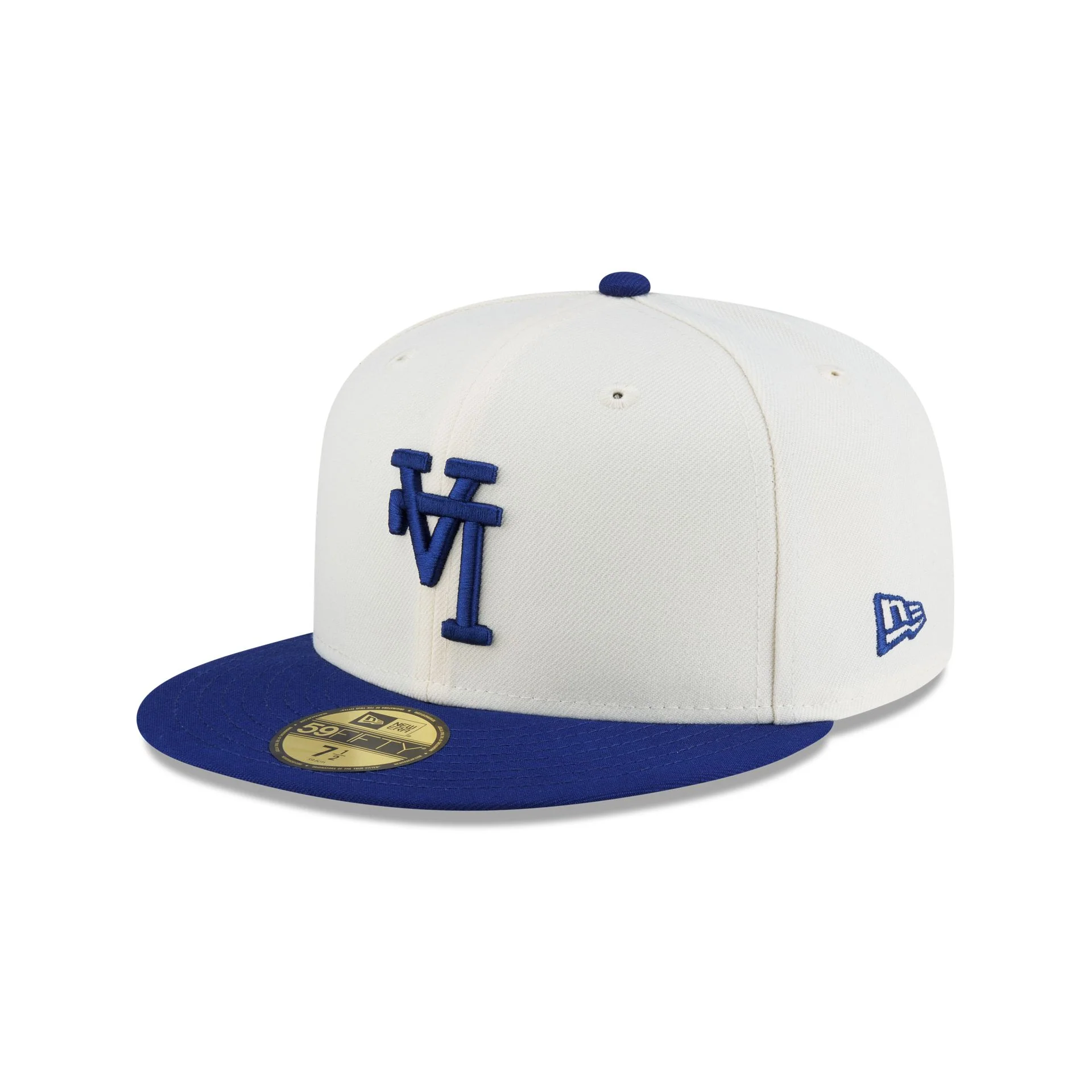 Los Angeles Dodgers Upside Down Logo Cream 59FIFTY Fitted Hat