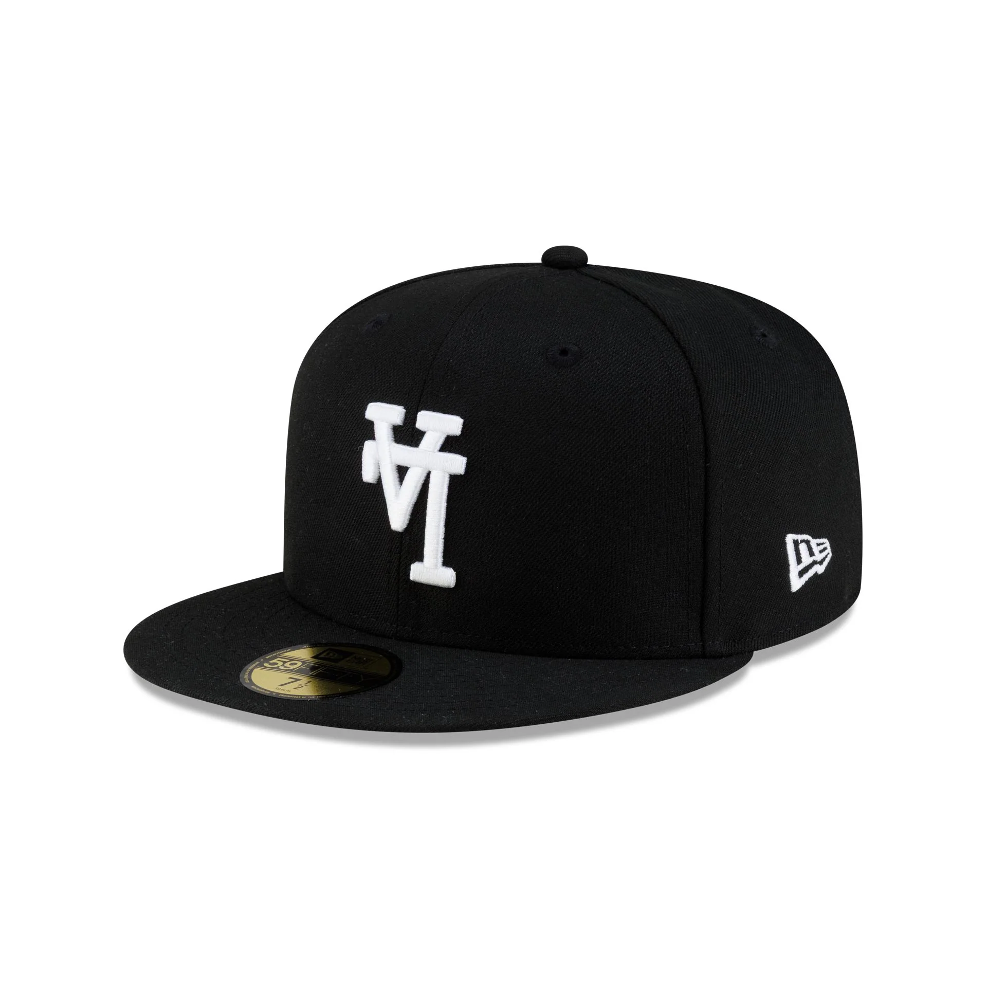 Los Angeles Dodgers Upside Down Logo Black 59FIFTY Fitted Hat