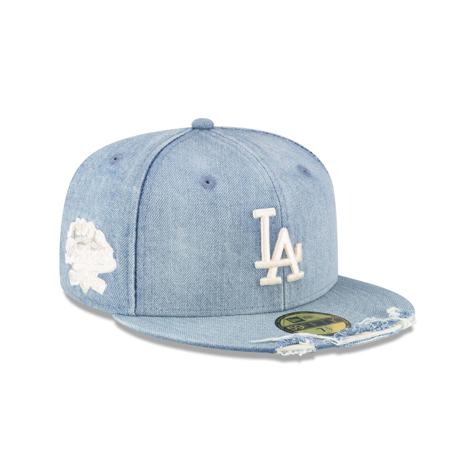 Los Angeles Dodgers Distressed Denim 59FIFTY Fitted Hat