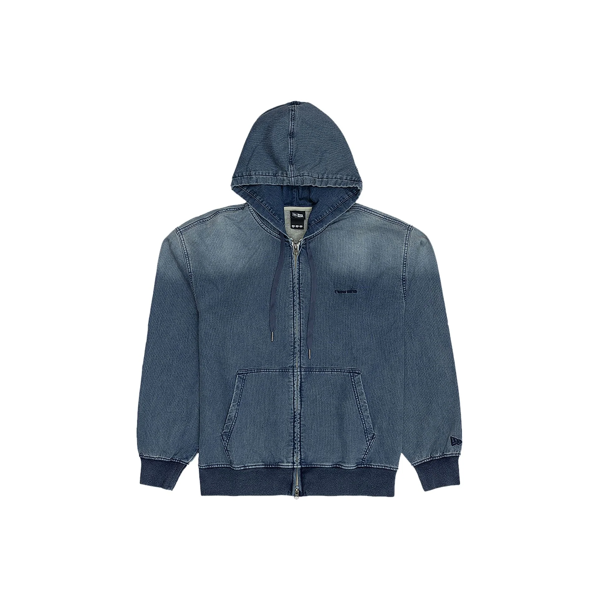 New Era Cap Washed Blue Zip-Up Sweat Jacket