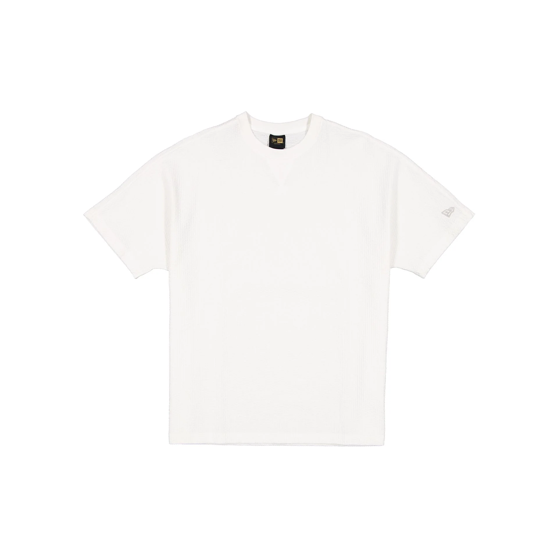 New Era Cap Black Label Seersucker Cream T-Shirt