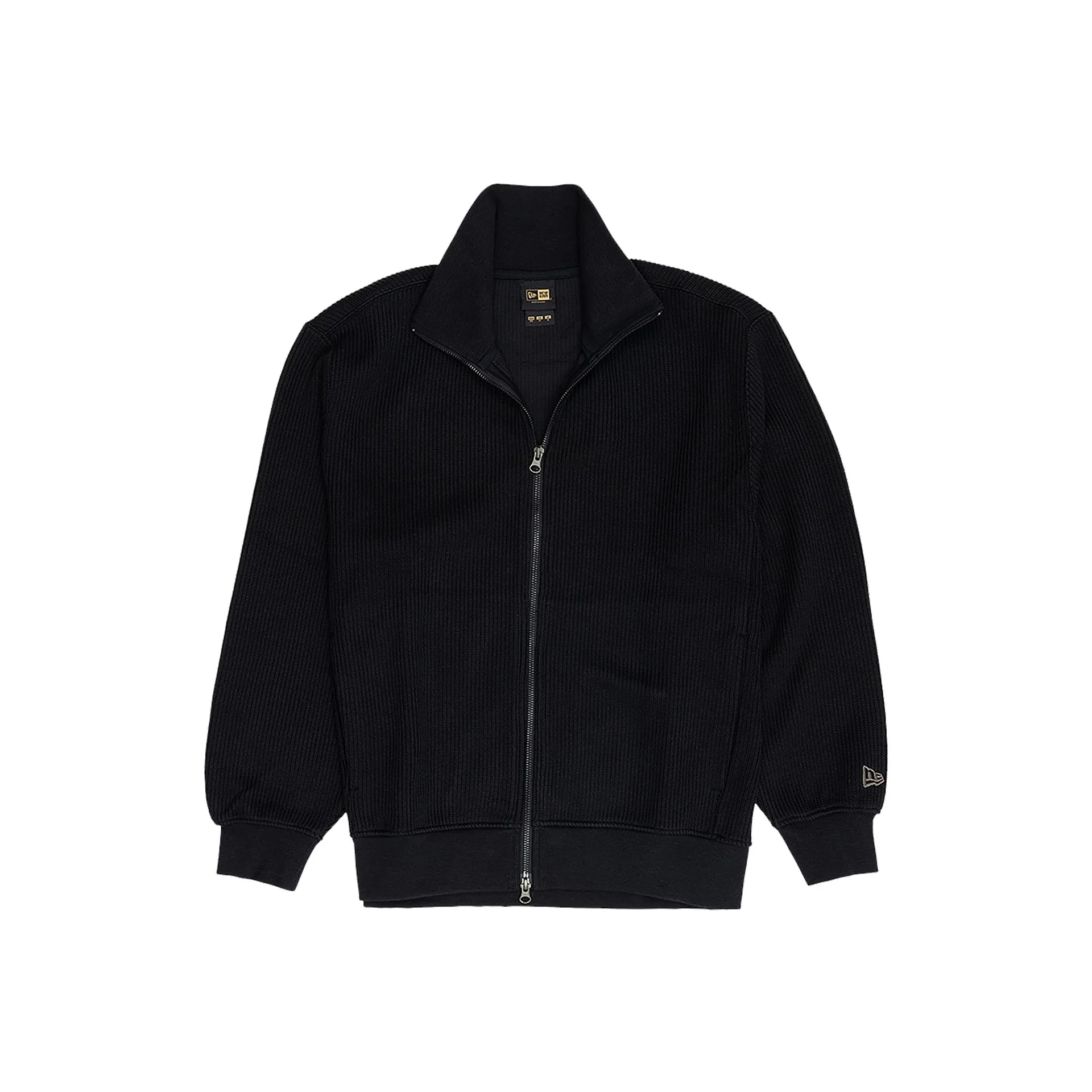 New Era Cap Black Label Knit Black Zip-Up Jacket