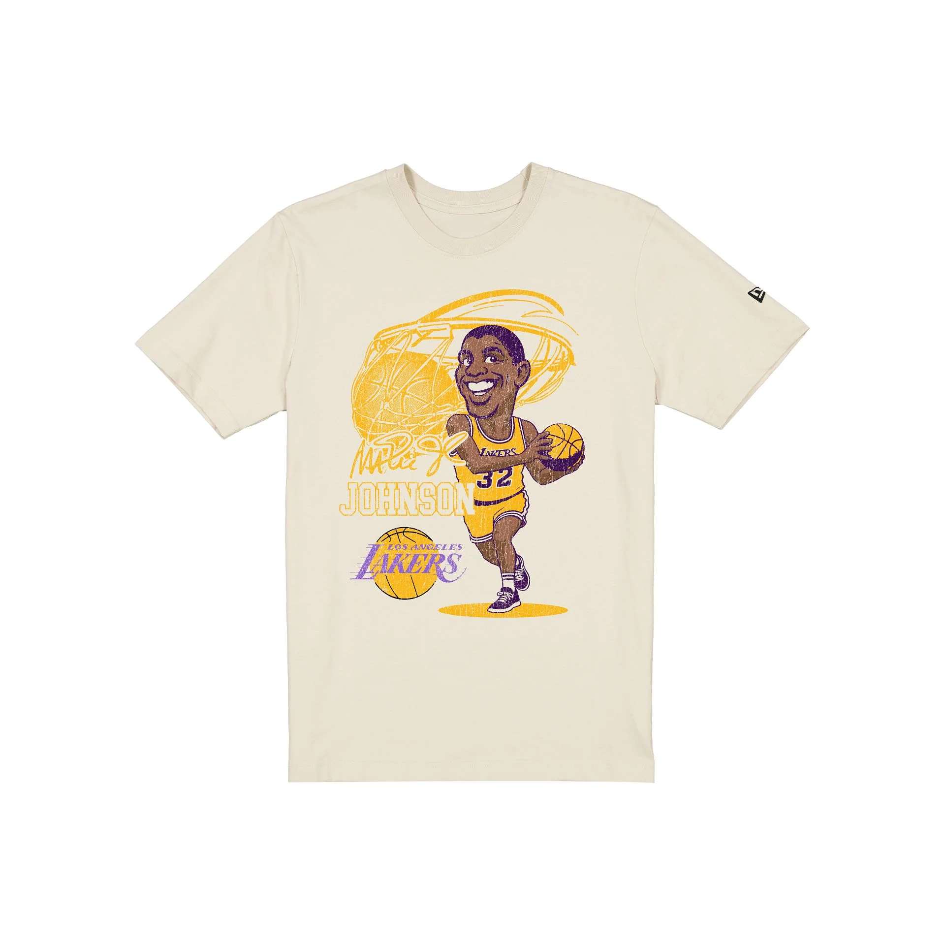 Los Angeles Lakers Hardwood Classics Magic Johnson Caricature T-Shirt