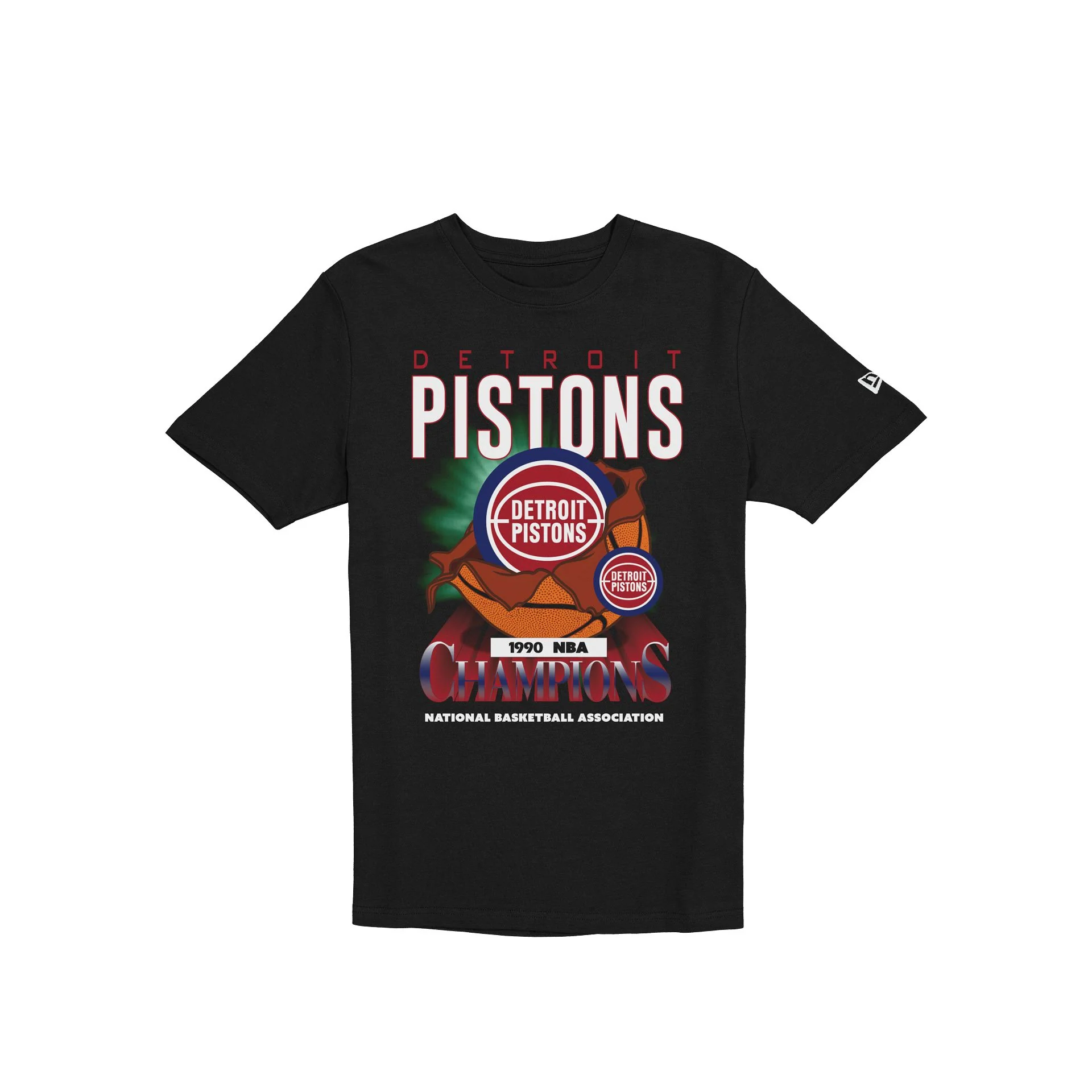 Detroit Pistons Hardwood Classics 1990 Champions Black T-Shirt