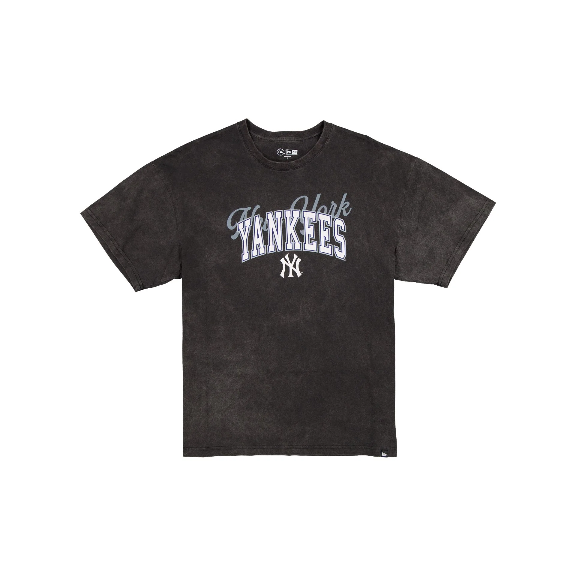 New York Yankees Women's Oversized Washed Black T-Shirt