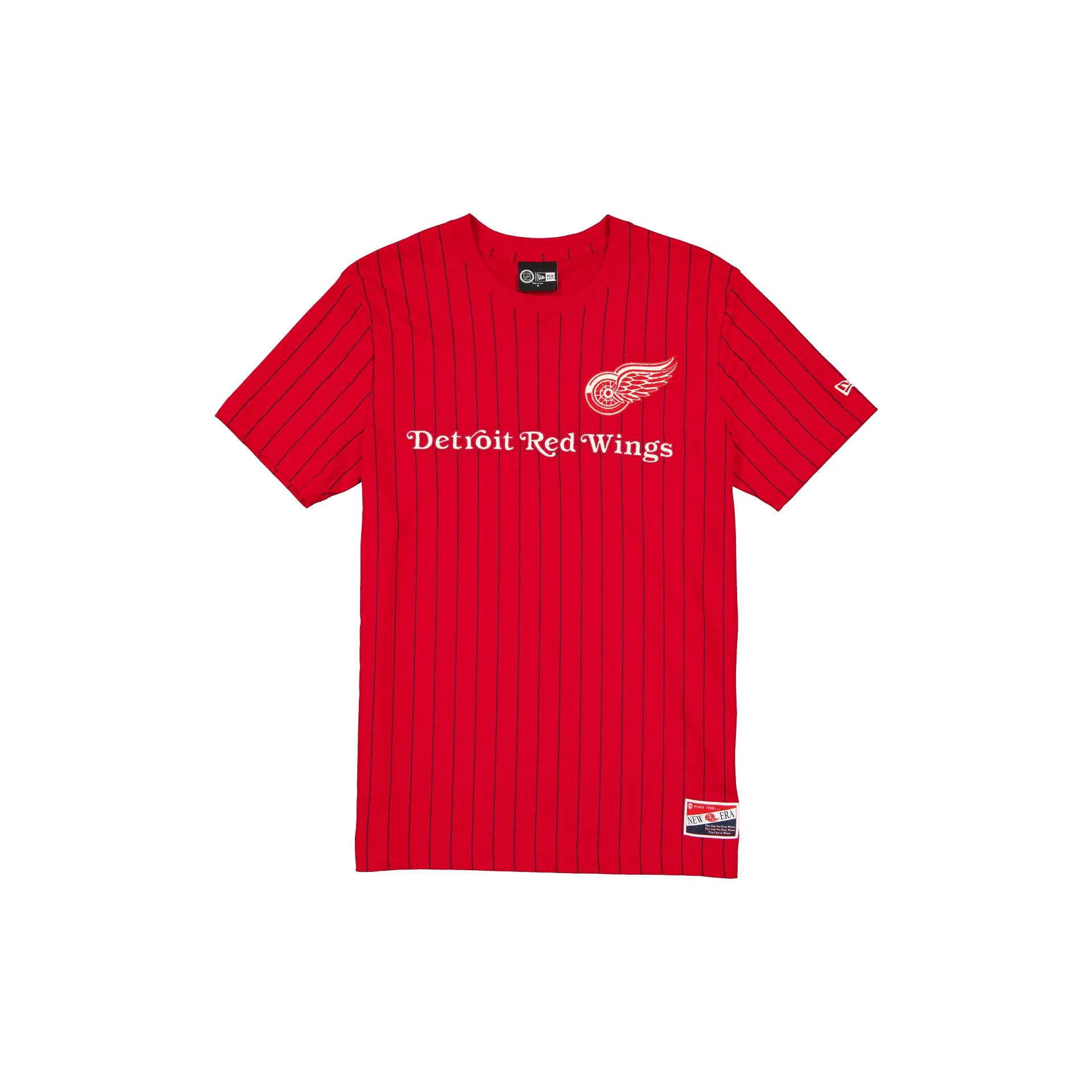 Detroit Red Wings Throwback Retro Pinstripe T-Shirt