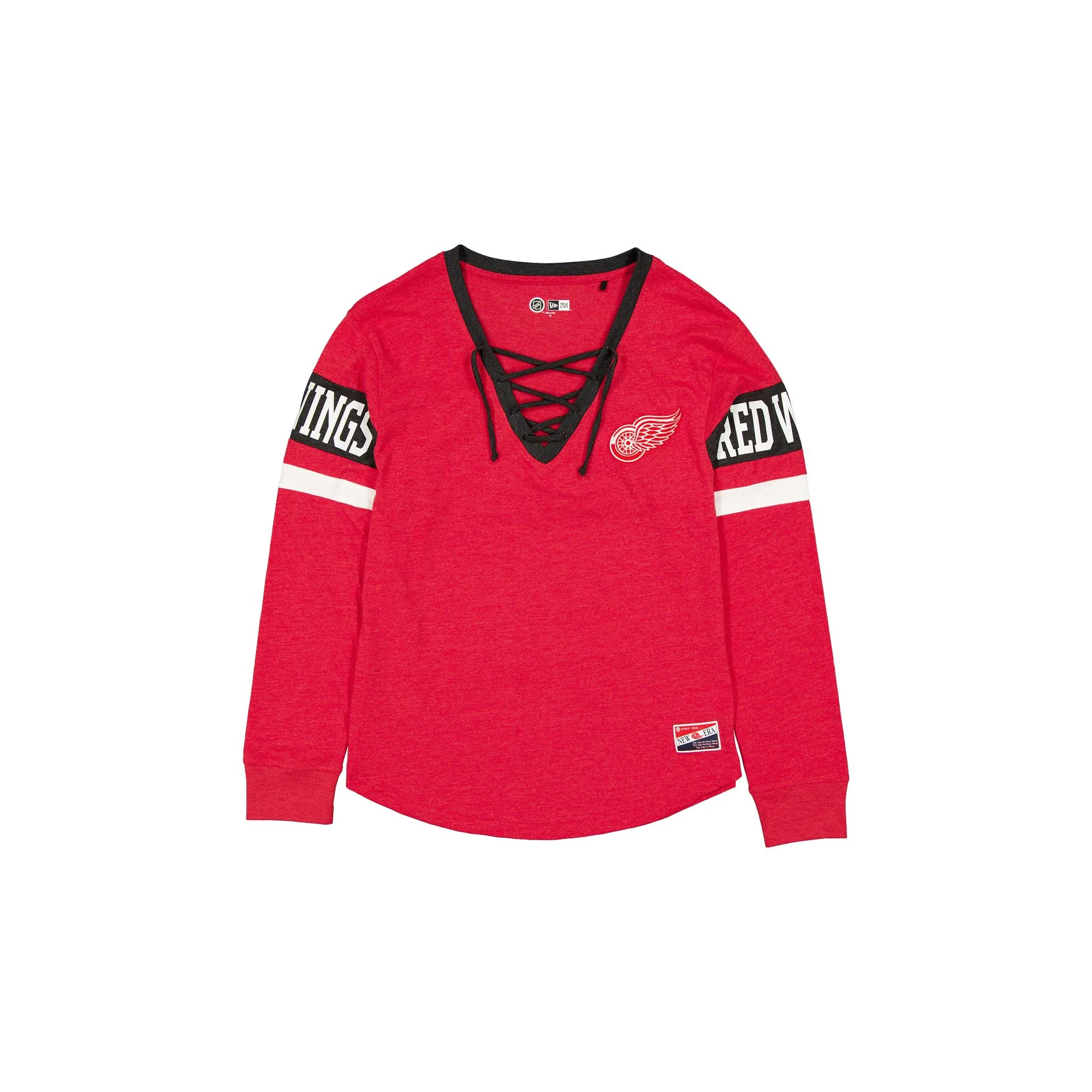Detroit Red Wings Throwback Women's V-Neck Long-Sleeve T-Shirt