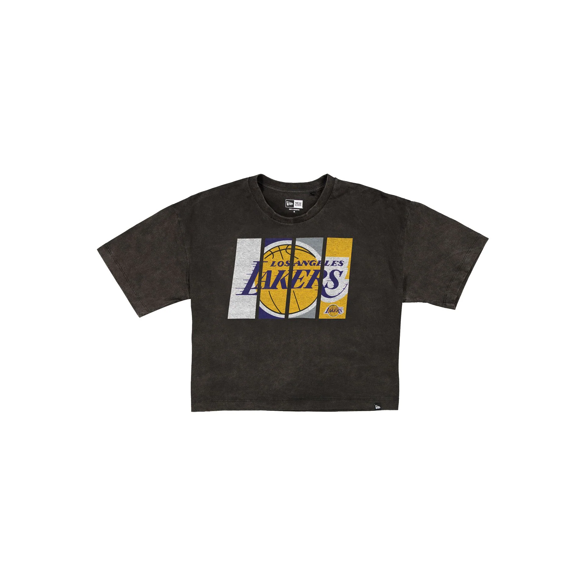 Los Angeles Lakers Sport Night Black Cropped Women's T-Shirt