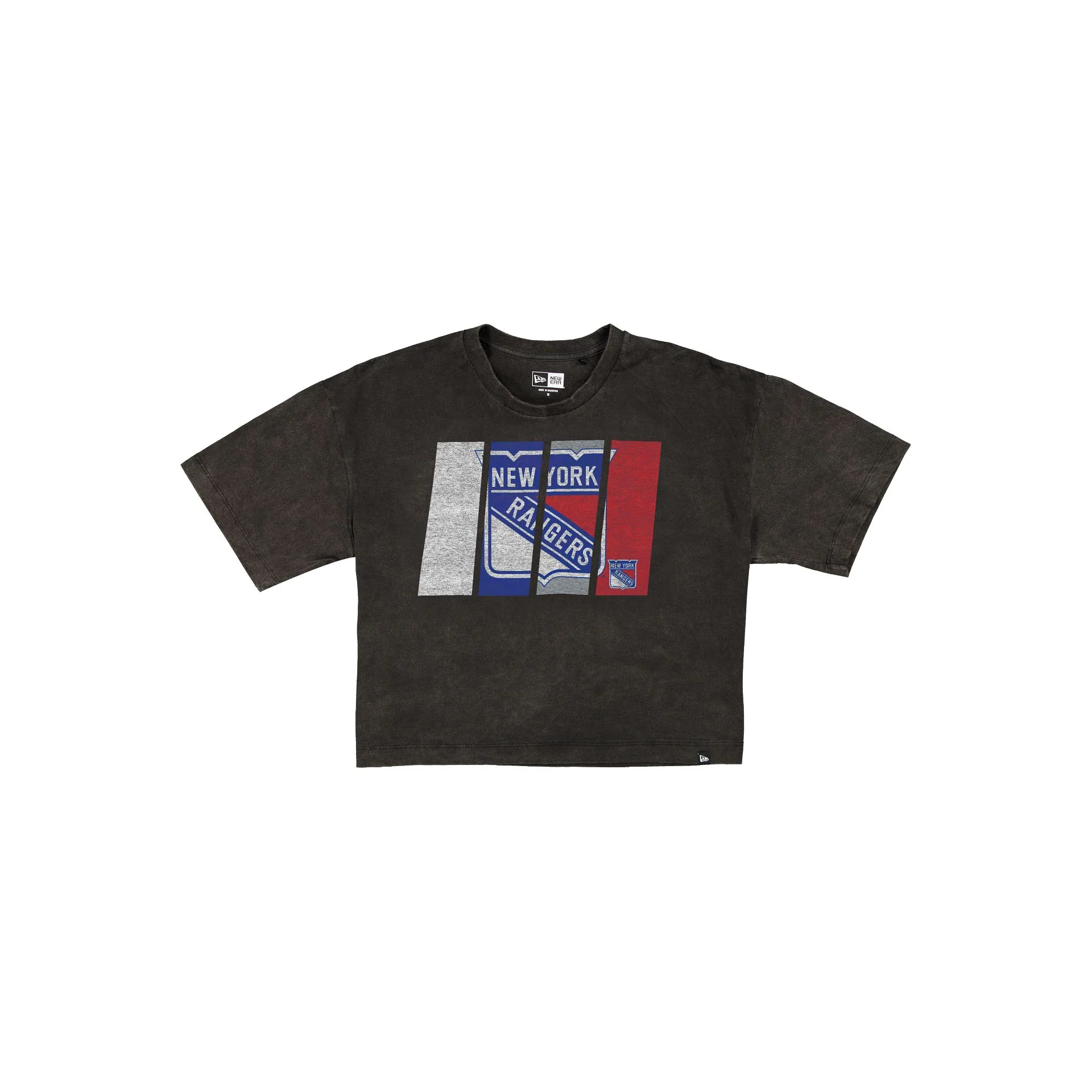 New York Rangers Sport Night Black Cropped Women's T-Shirt