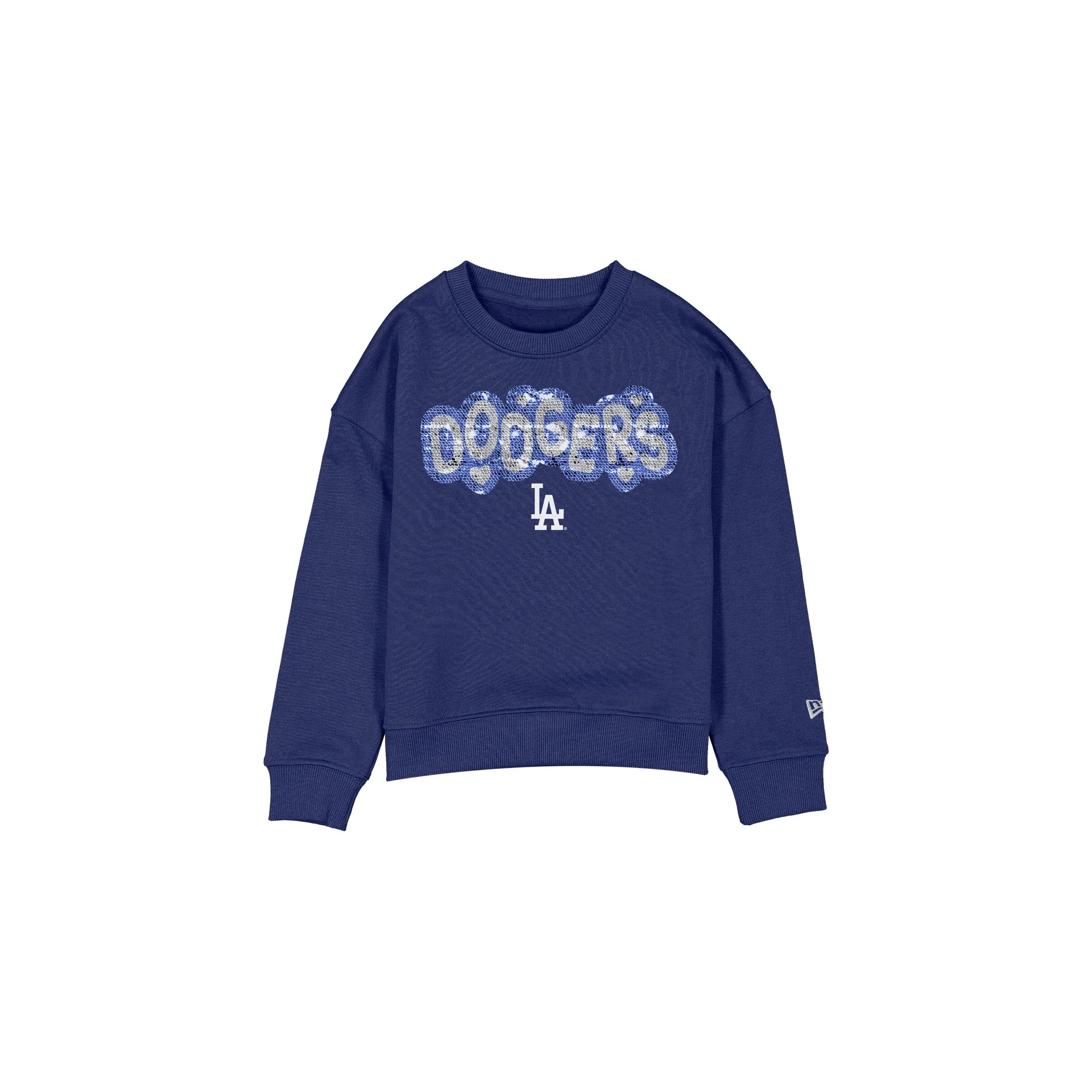 Los Angeles Dodgers Flip Sequin Girls Crewneck