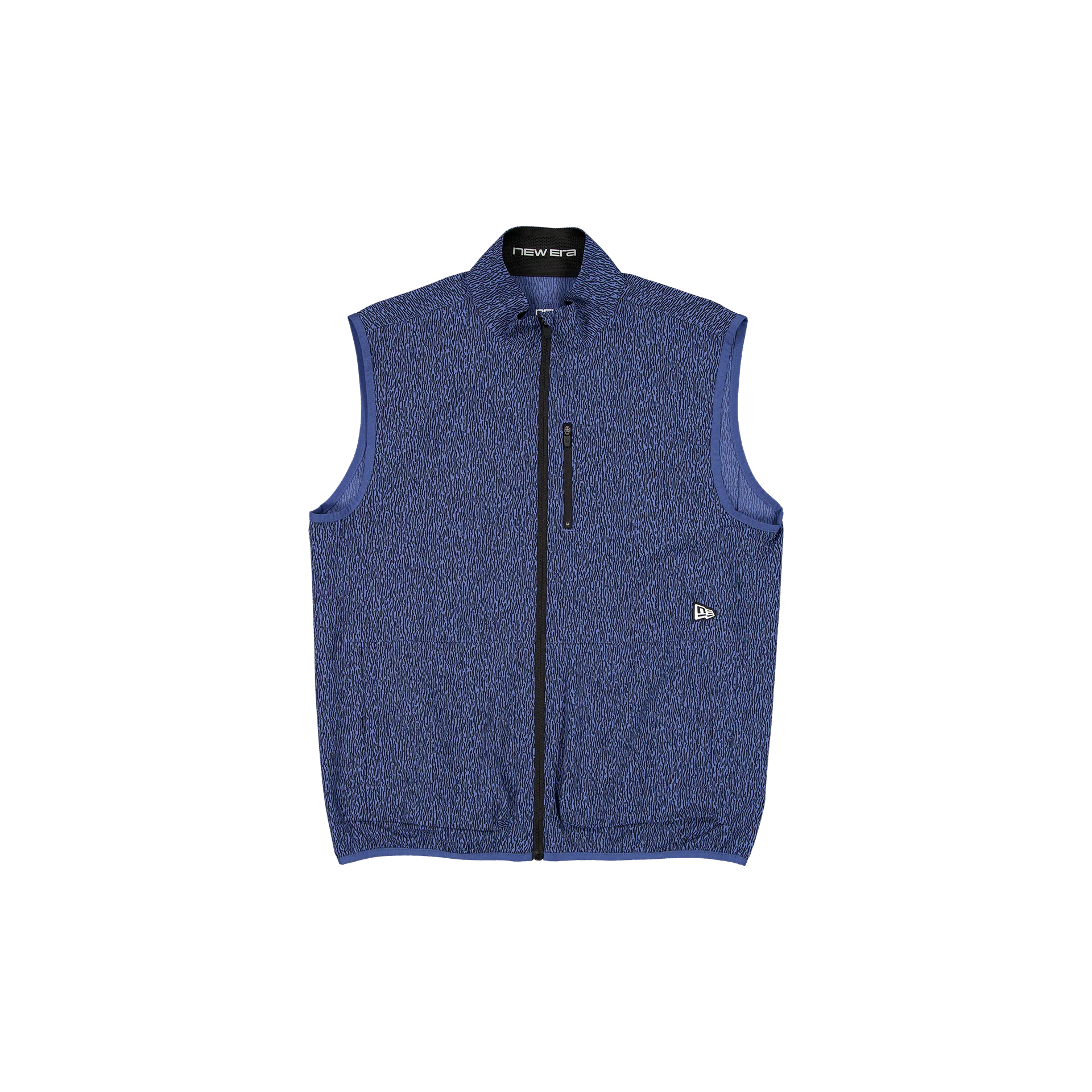 New Era Branded Indigo Bark Print Golf Vest