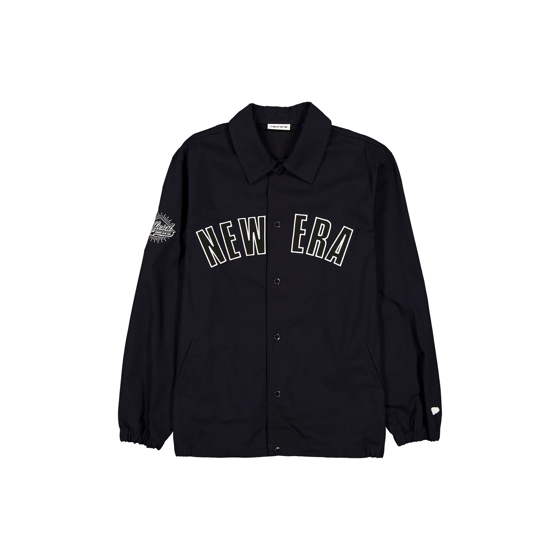 New Era Branded Twill Applique Navy Coaches Jacket