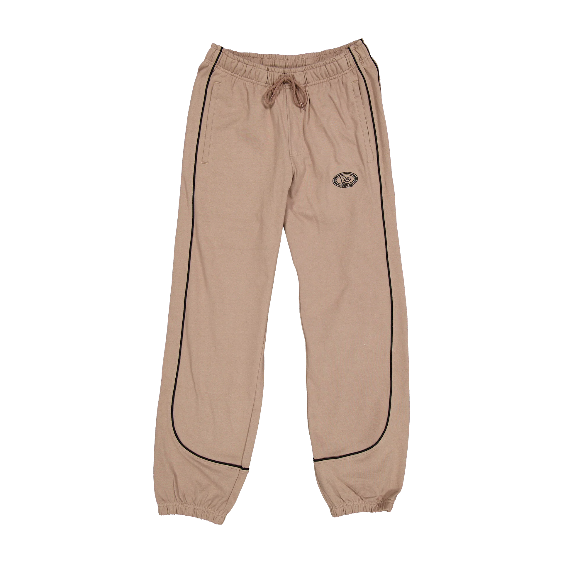New Era Branded Shoreline Taupe Gray Knit Jogger