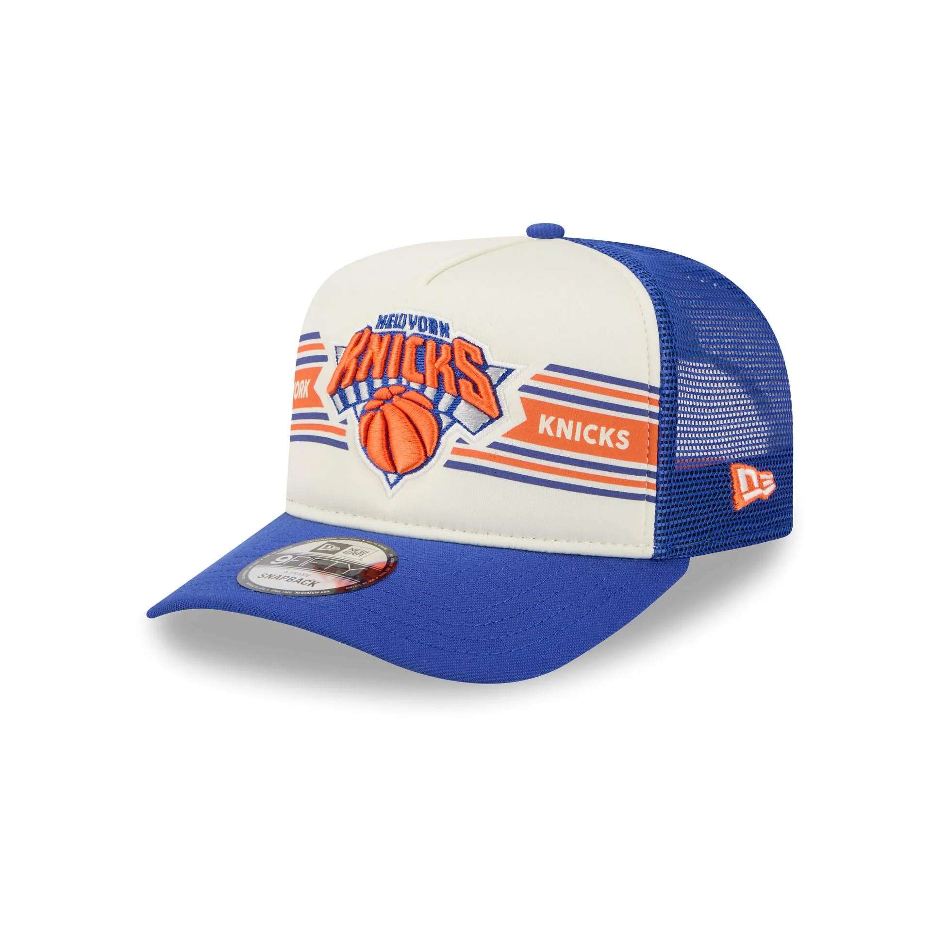 New York Knicks Banner 9FIFTY A-Frame Trucker Hat