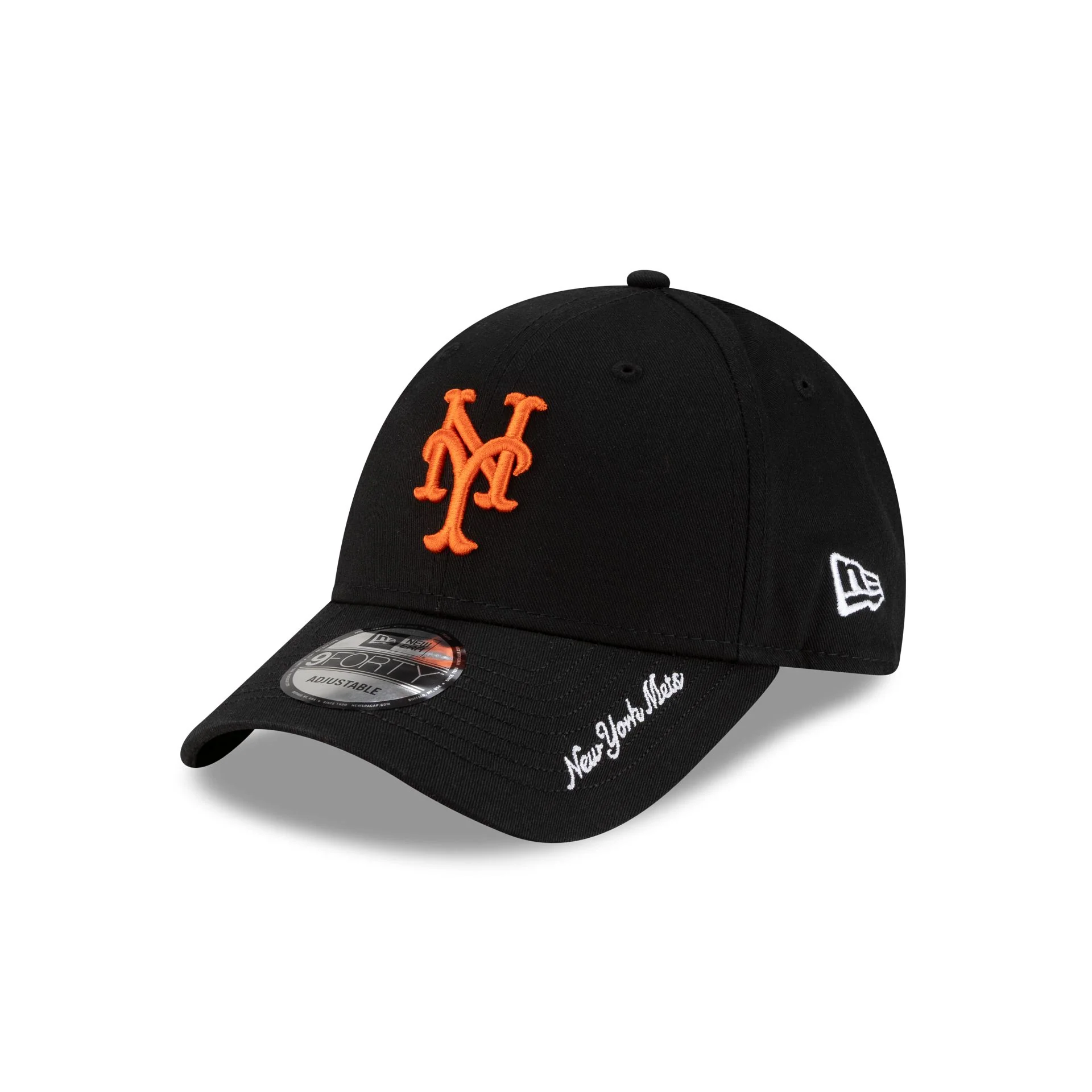 New York Mets Visor Script 9FORTY Adjustable Hat