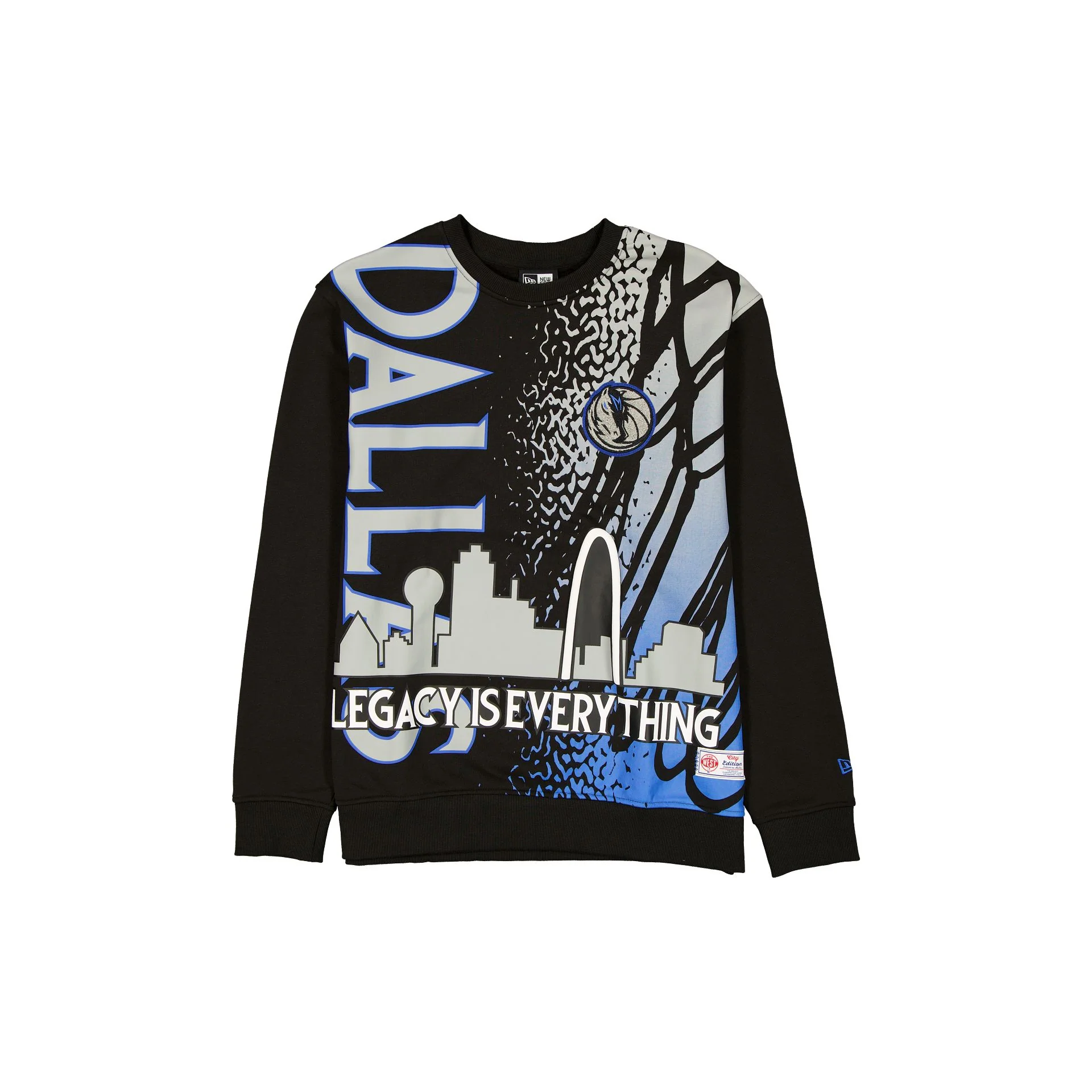 Dallas Mavericks 2025 City Edition Black Crewneck