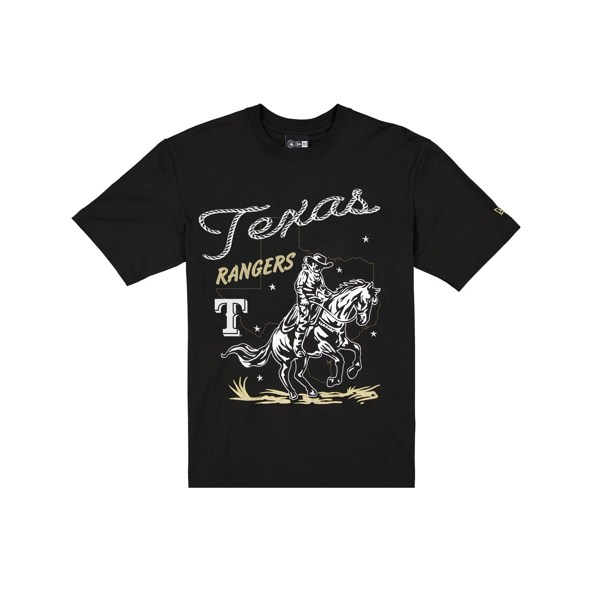 Texas Rangers Lasso Black T-Shirt