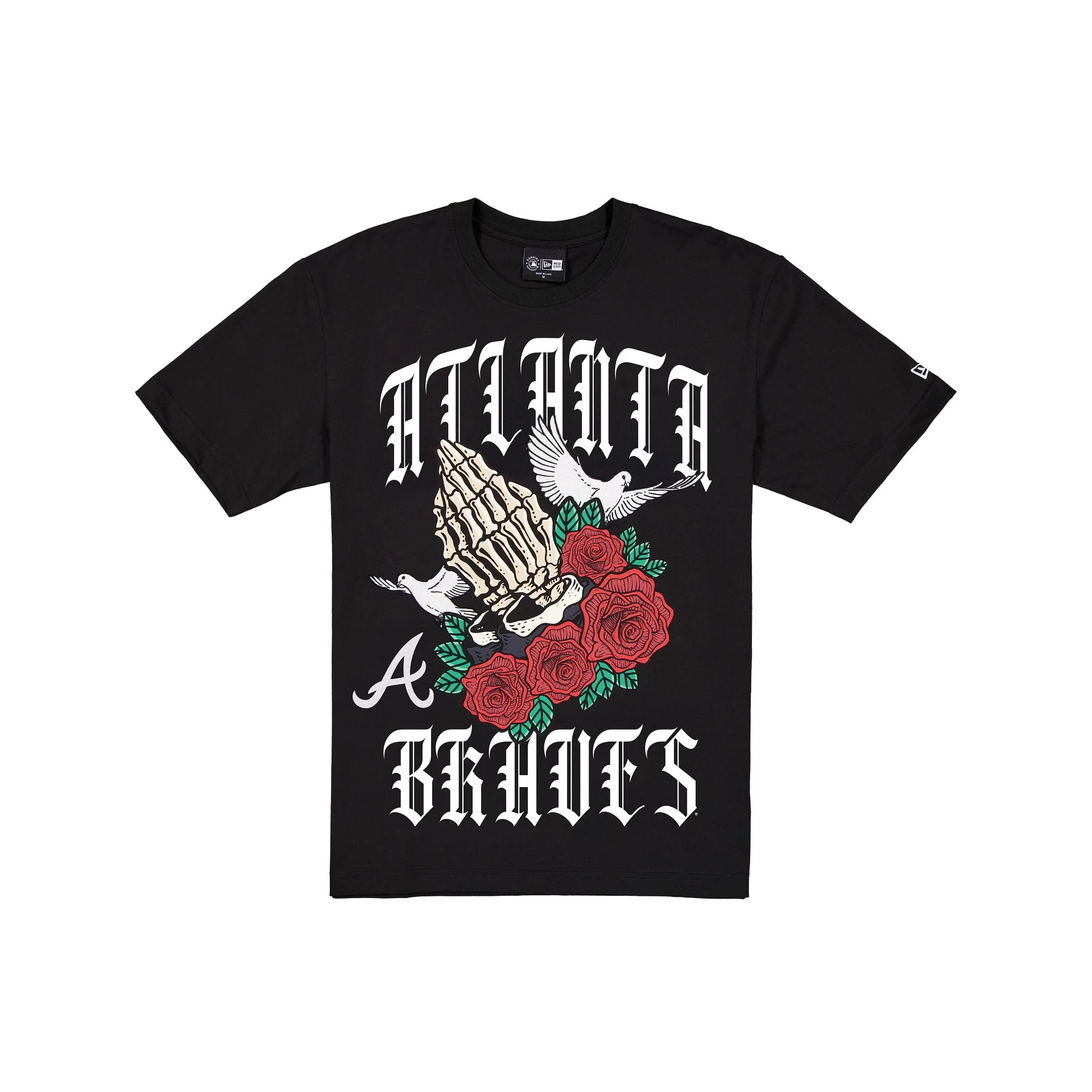 Atlanta Braves Gothic Bloom Black T-Shirt