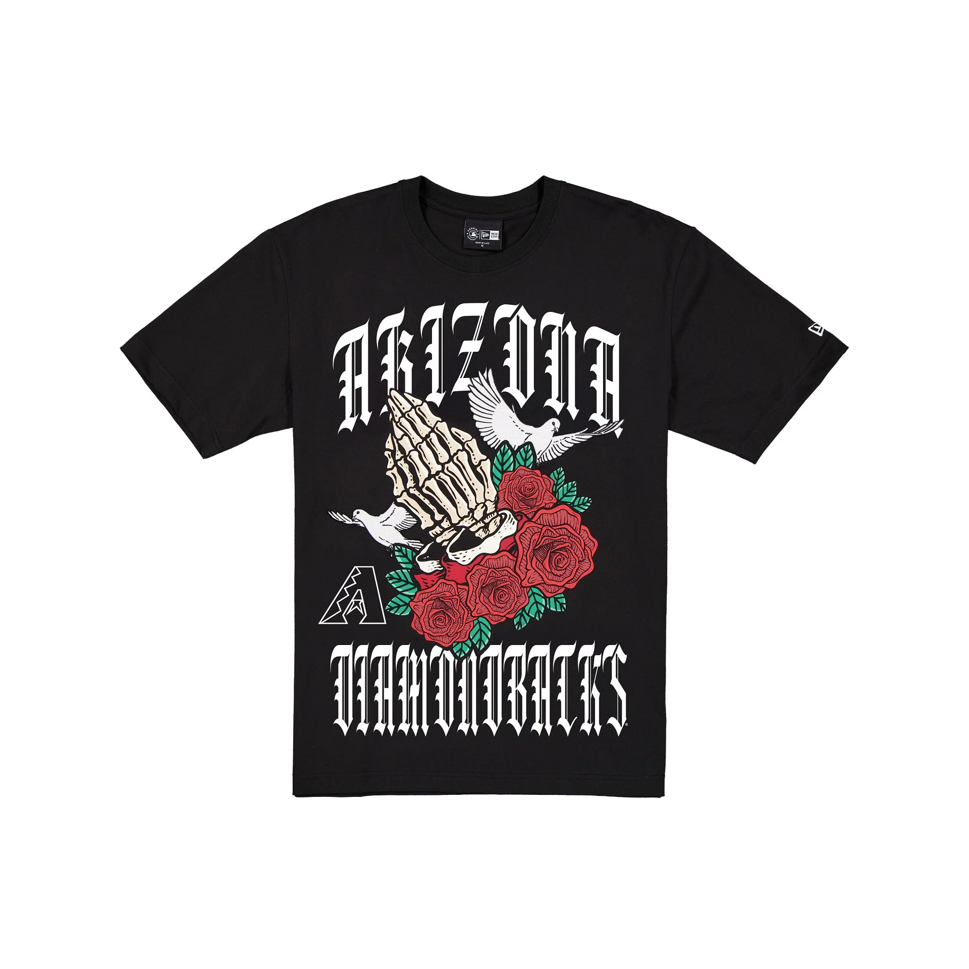 Arizona Diamondbacks Gothic Bloom Black T-Shirt