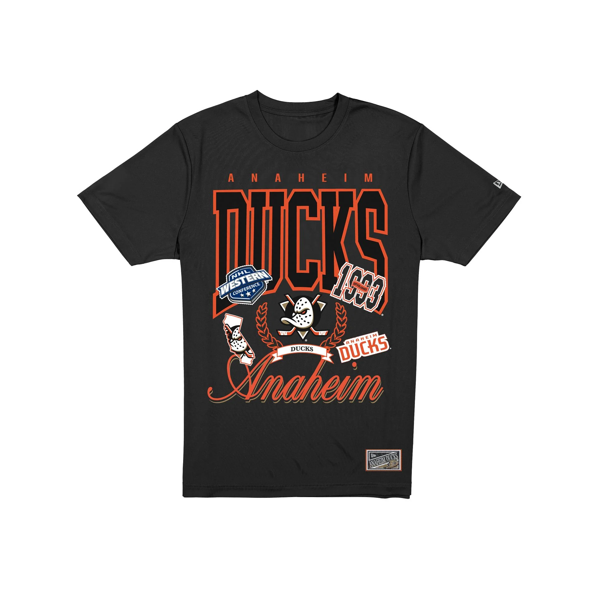 Anaheim Ducks Sport Classics Vintage Black T-Shirt