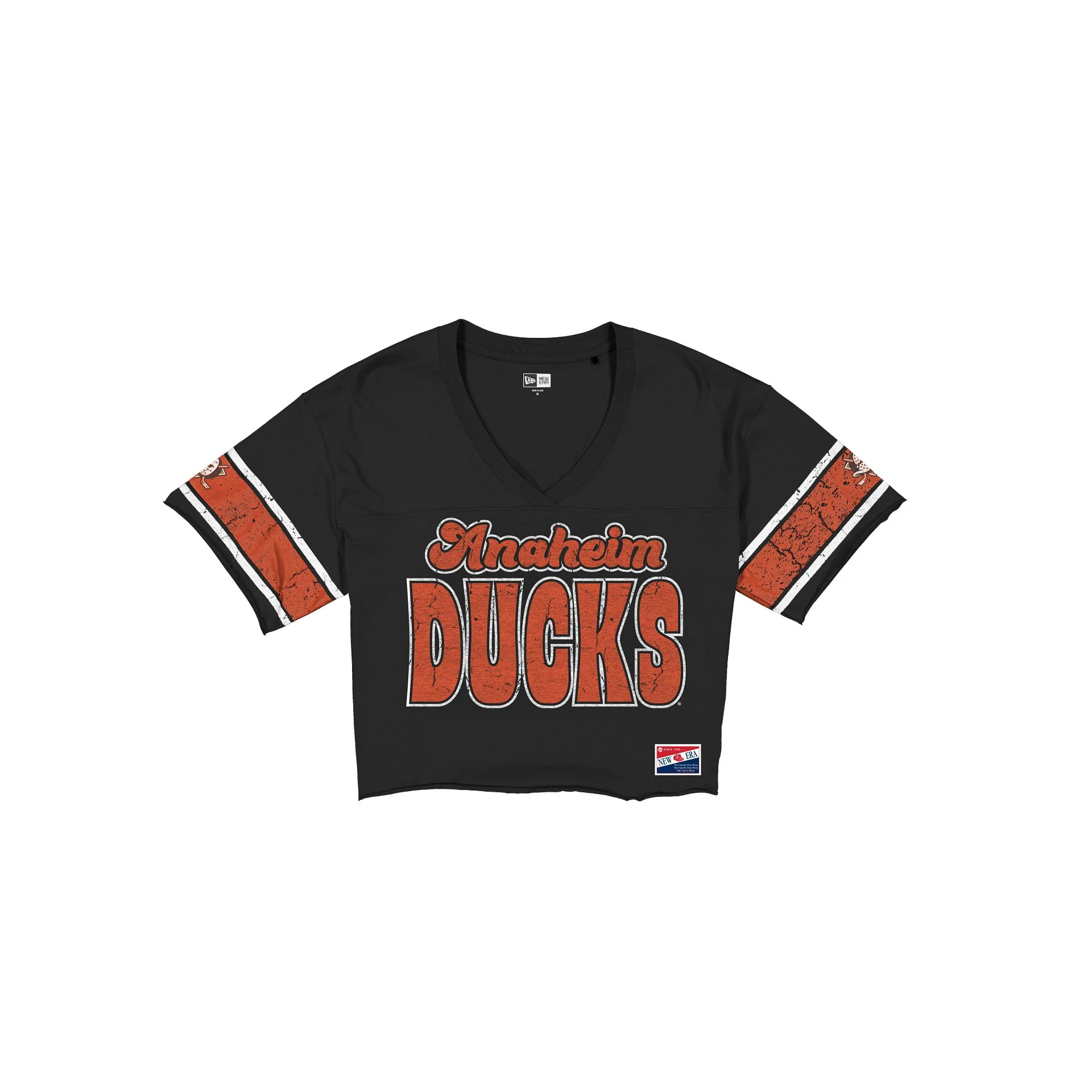 Anaheim Ducks Throwback Women's Cropped T-Shirt