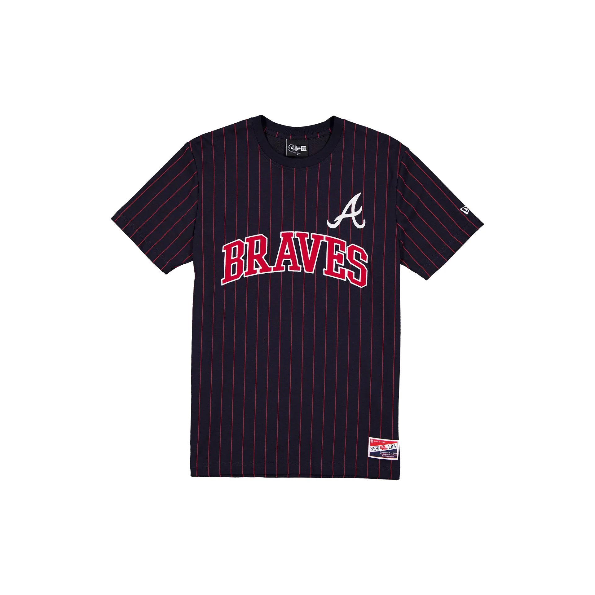 Atlanta Braves Throwback Applique Pinstripe T-Shirt