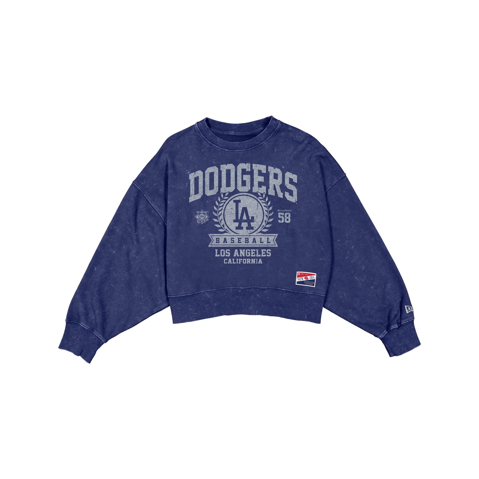 Los Angeles Dodgers Throwback Women's Boxy Crewneck