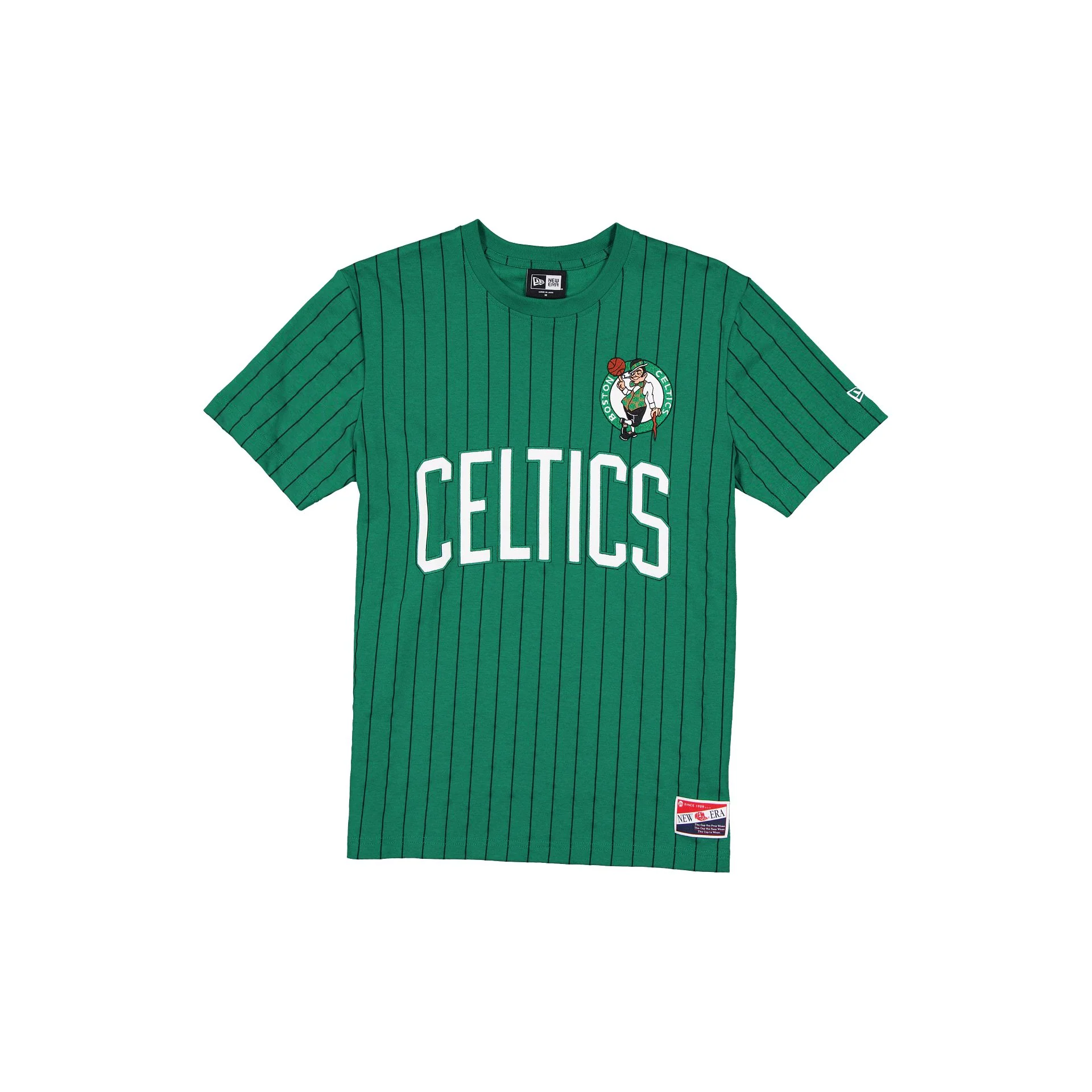 Boston Celtics Throwback Applique Pinstripe T-Shirt