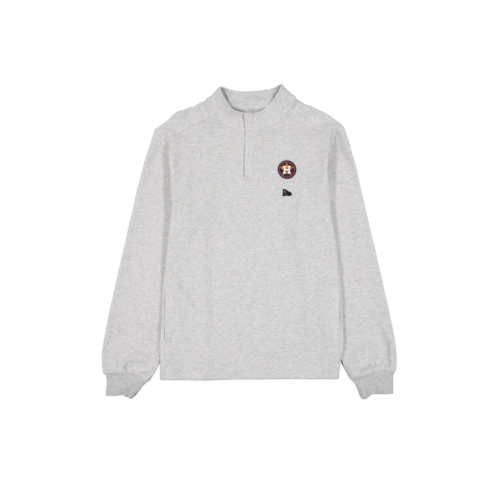 Houston Astros Logo Essentials Heather Gray Quarter Zip