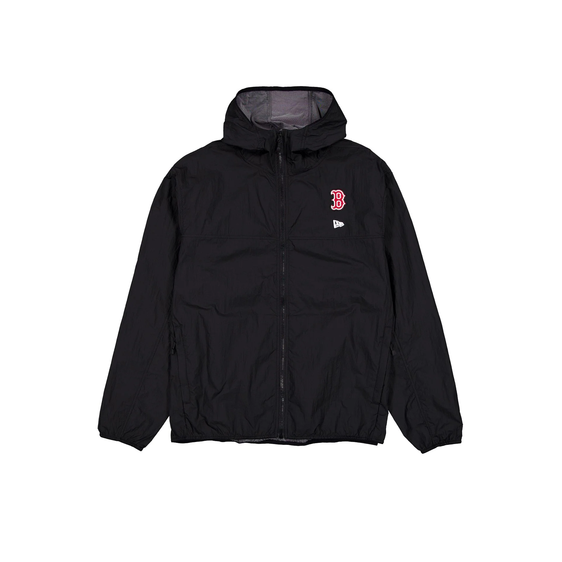 Boston Red Sox Logo Essentials Black Full-Zip Windbreaker