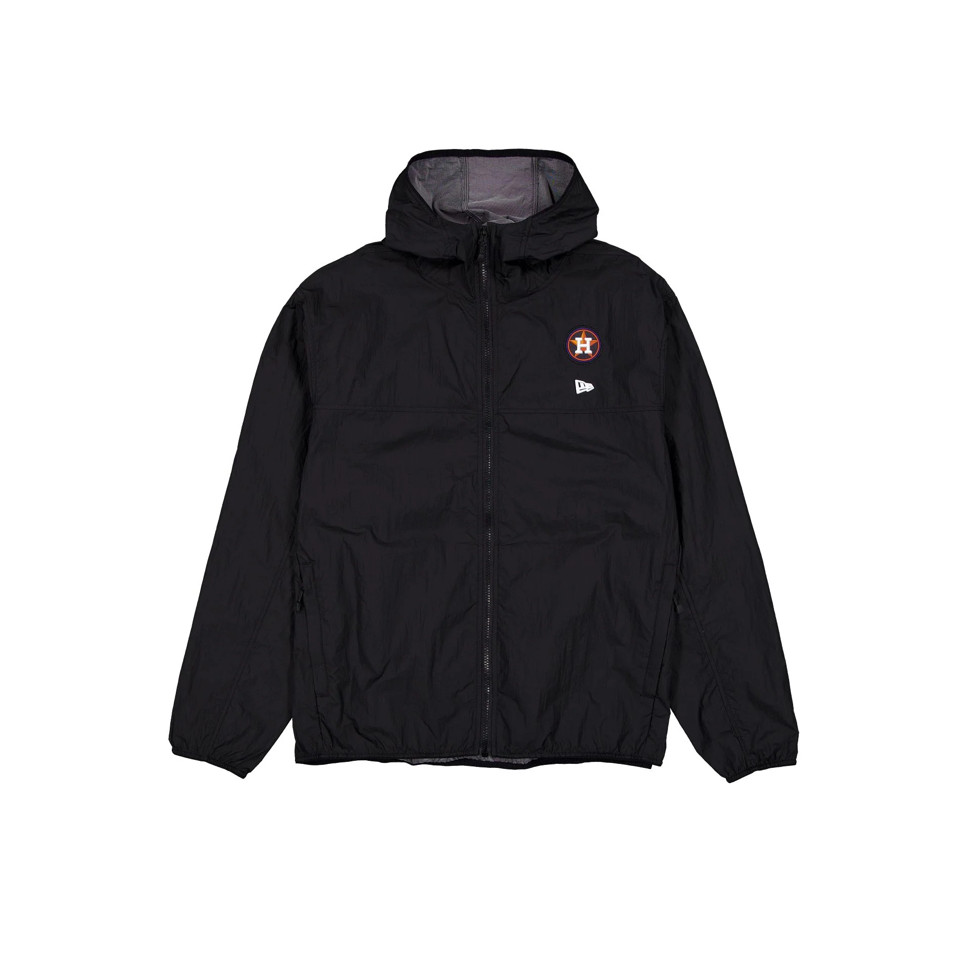 Houston Astros Logo Essentials Black Full-Zip Windbreaker