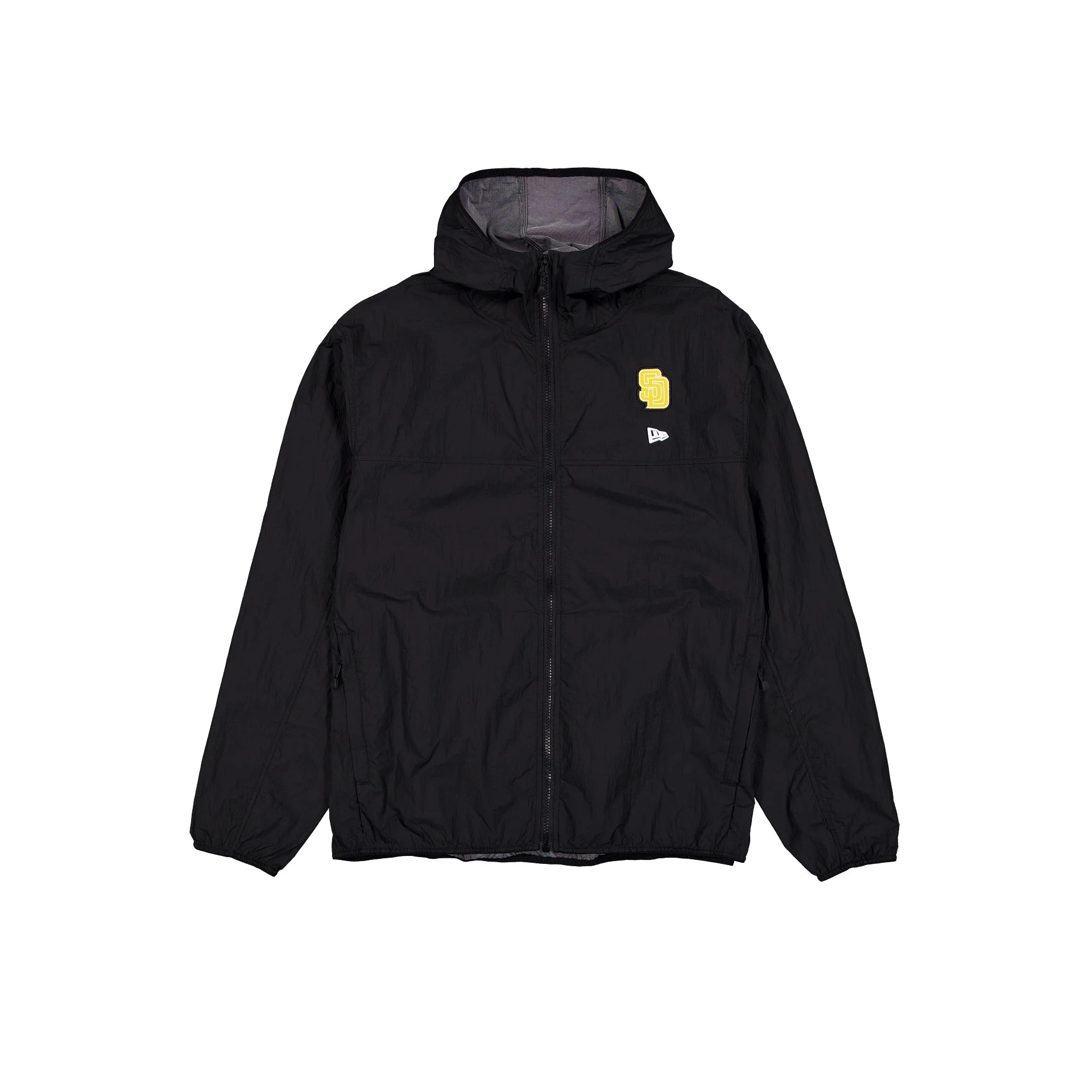 San Diego Padres Logo Essentials Black Full-Zip Windbreaker