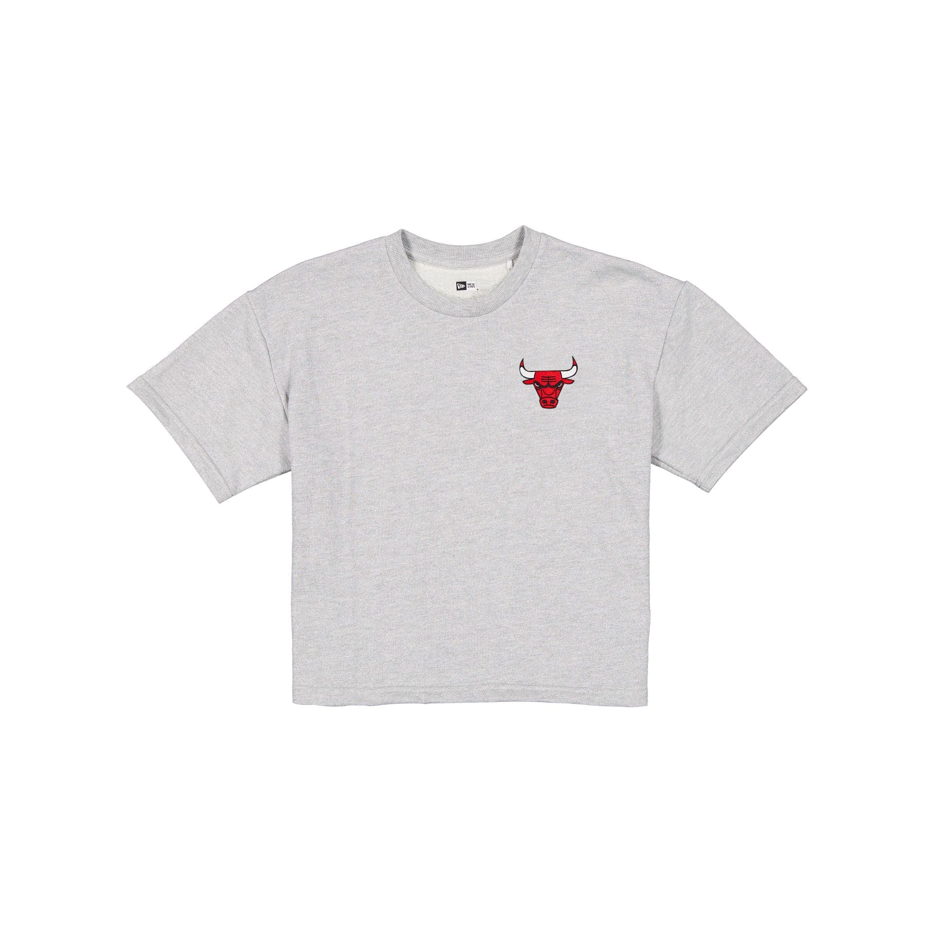 Chicago Bulls Glam Game Women's Cropped Heather Gray T-Shirt