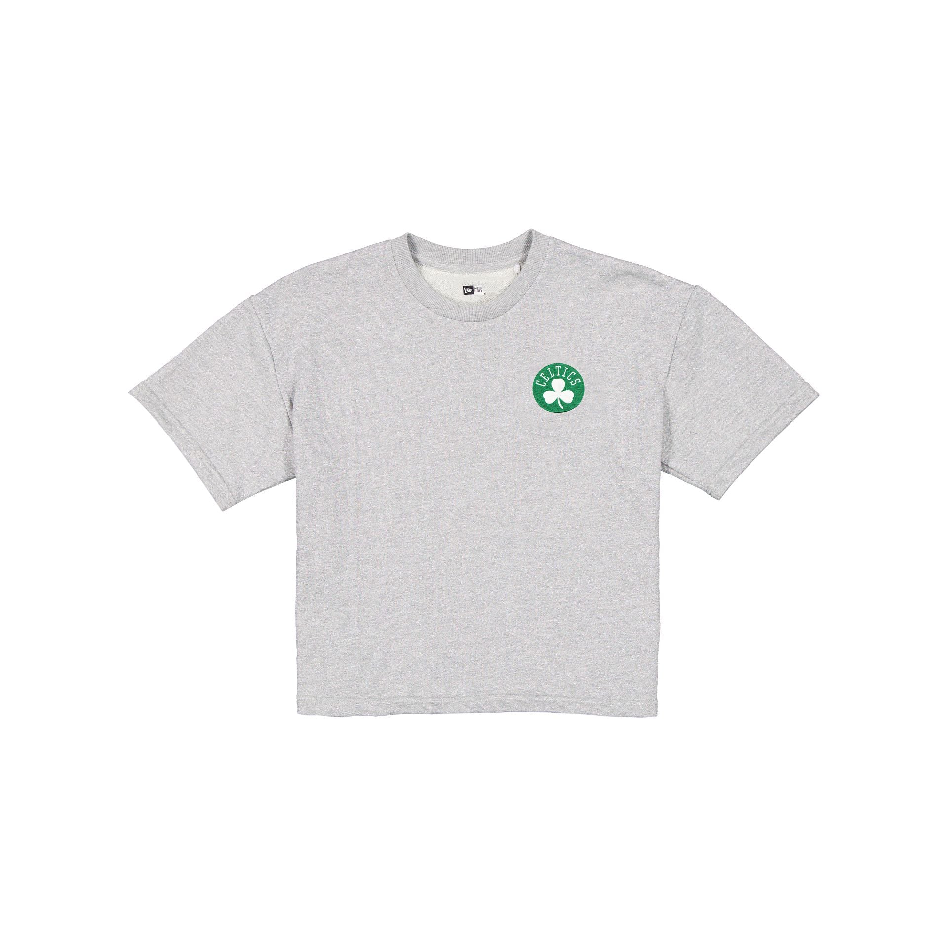 Boston Celtics Glam Game Women's Cropped Heather Gray T-Shirt