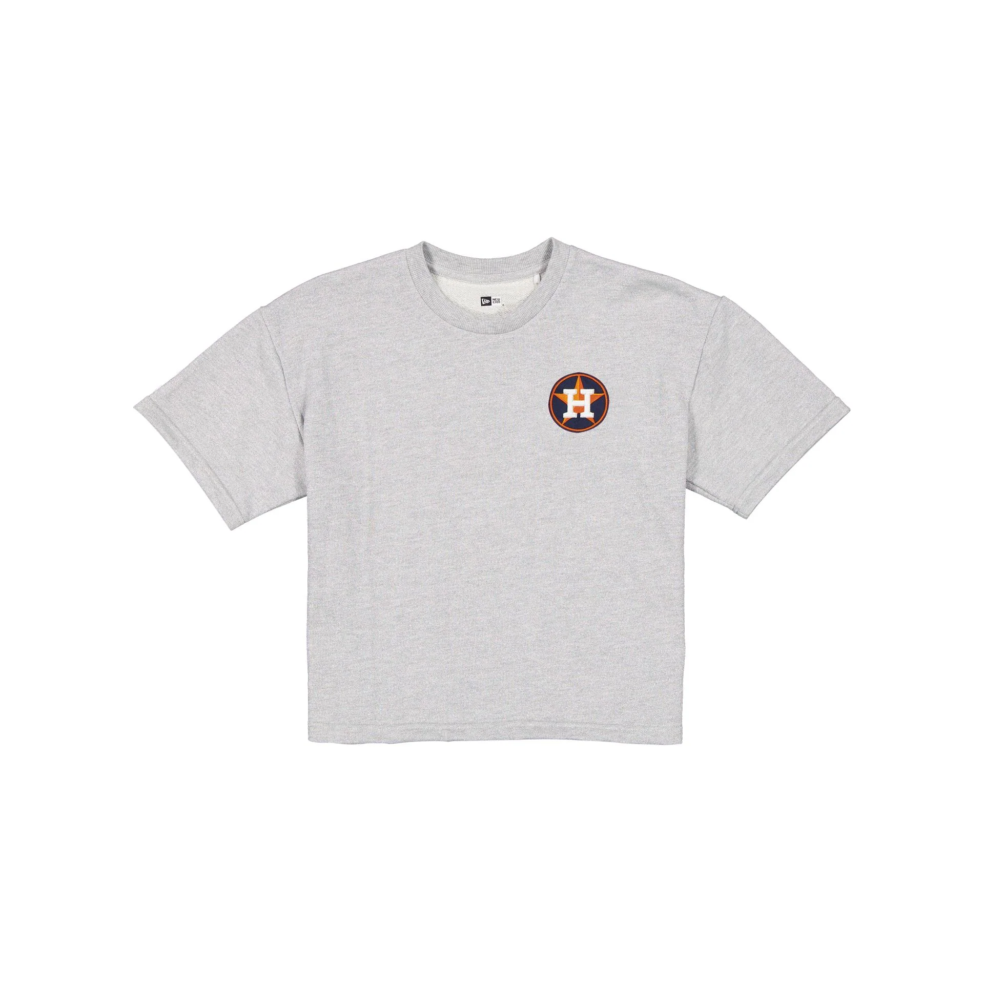 Houston Astros Glam Game Women's Cropped Heather Gray T-Shirt
