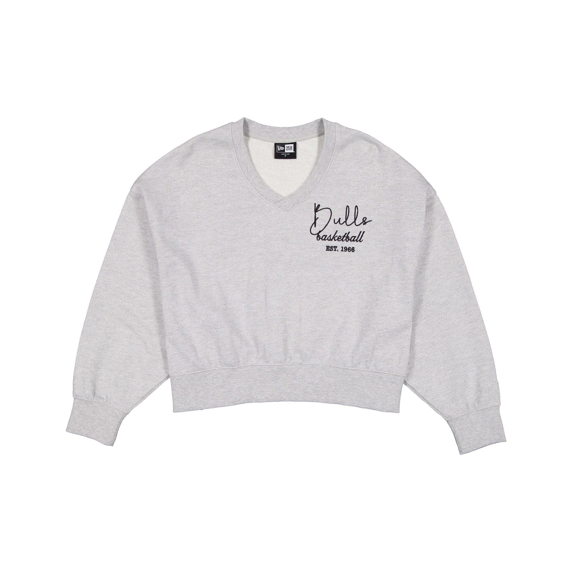 Chicago Bulls Glam Game Women's Oversized Glittery Crewneck