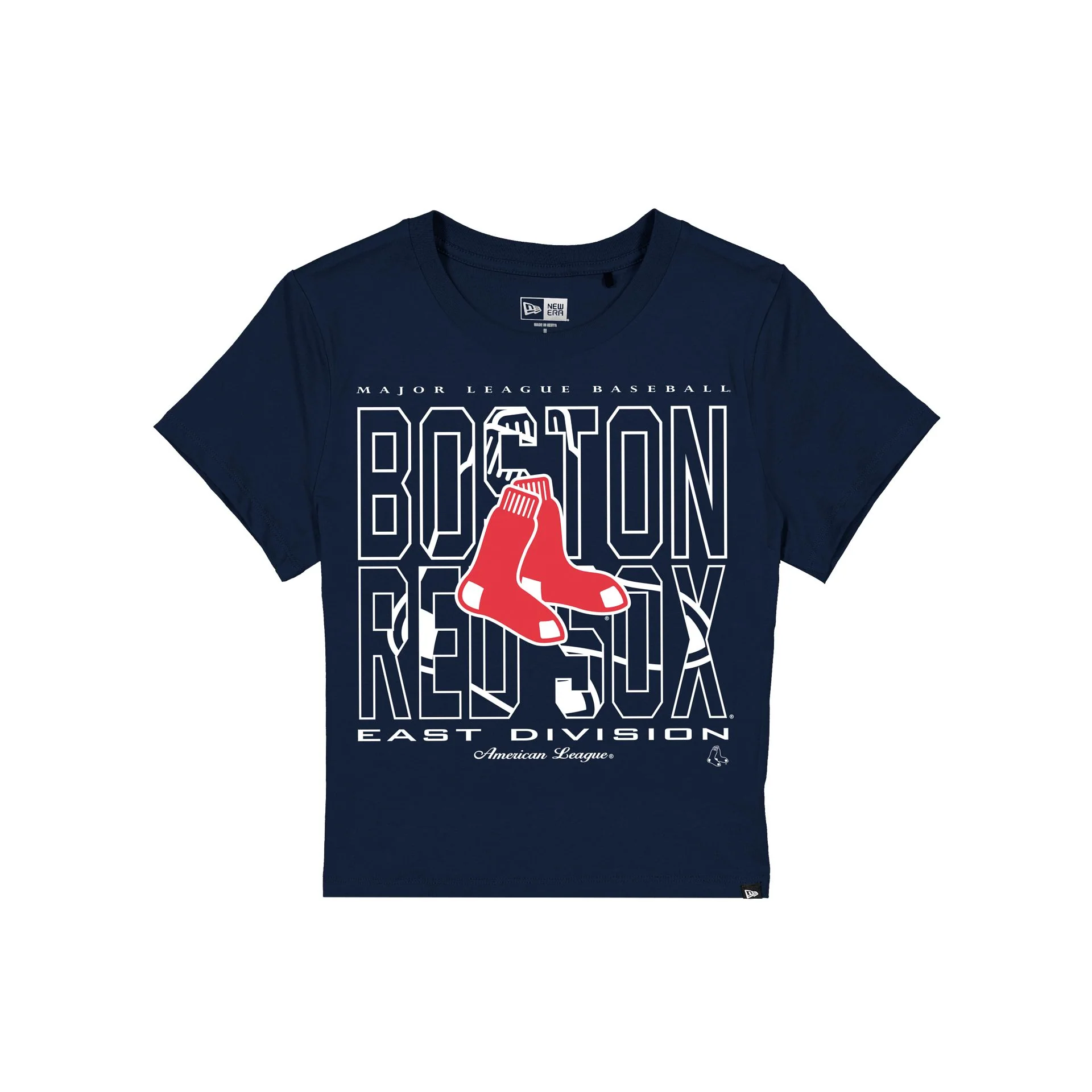 Boston Red Sox Leisure Women's Shrunken Cropped T-Shirt
