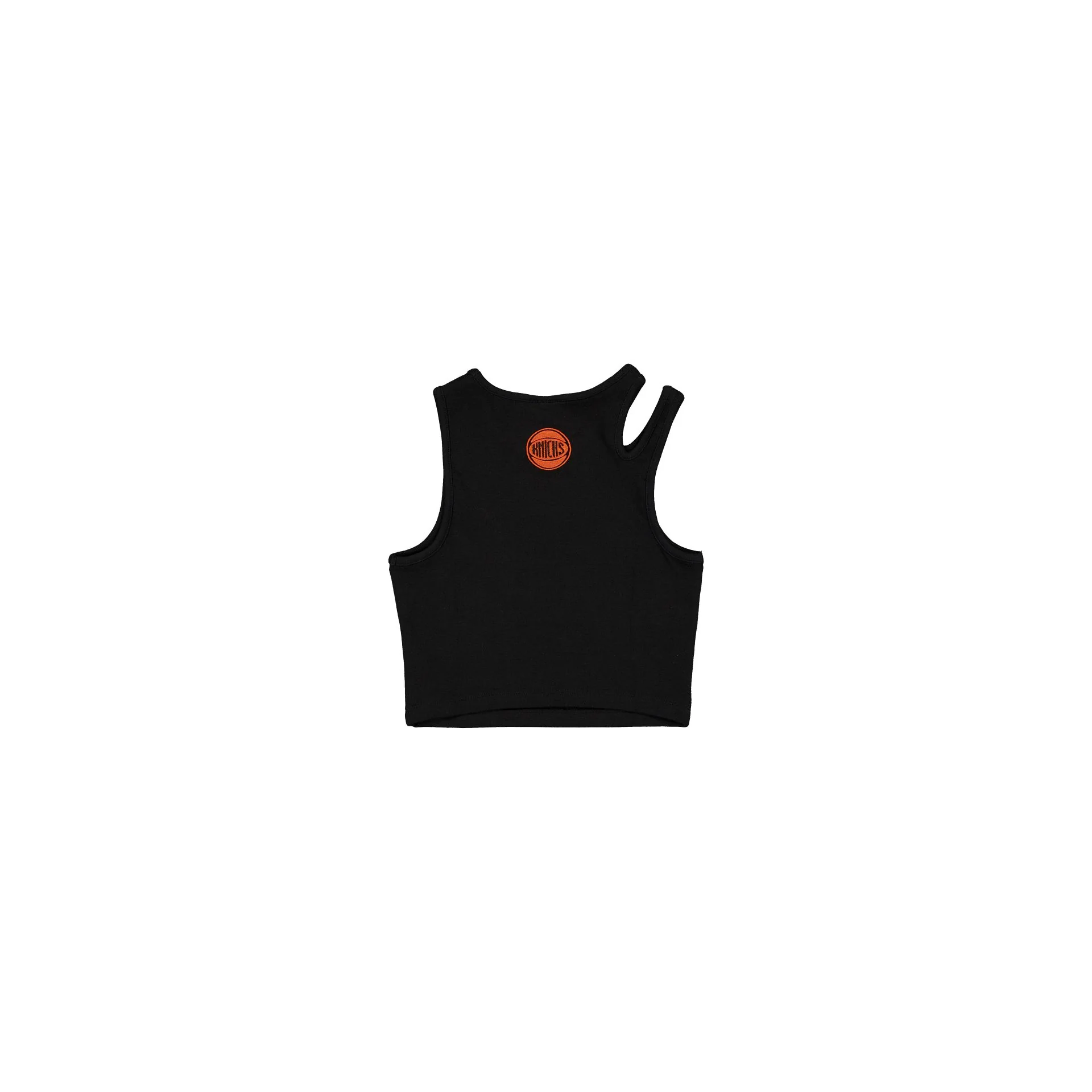 New York Knicks Leisure Women's Black Split Strap Cropped Tank Top