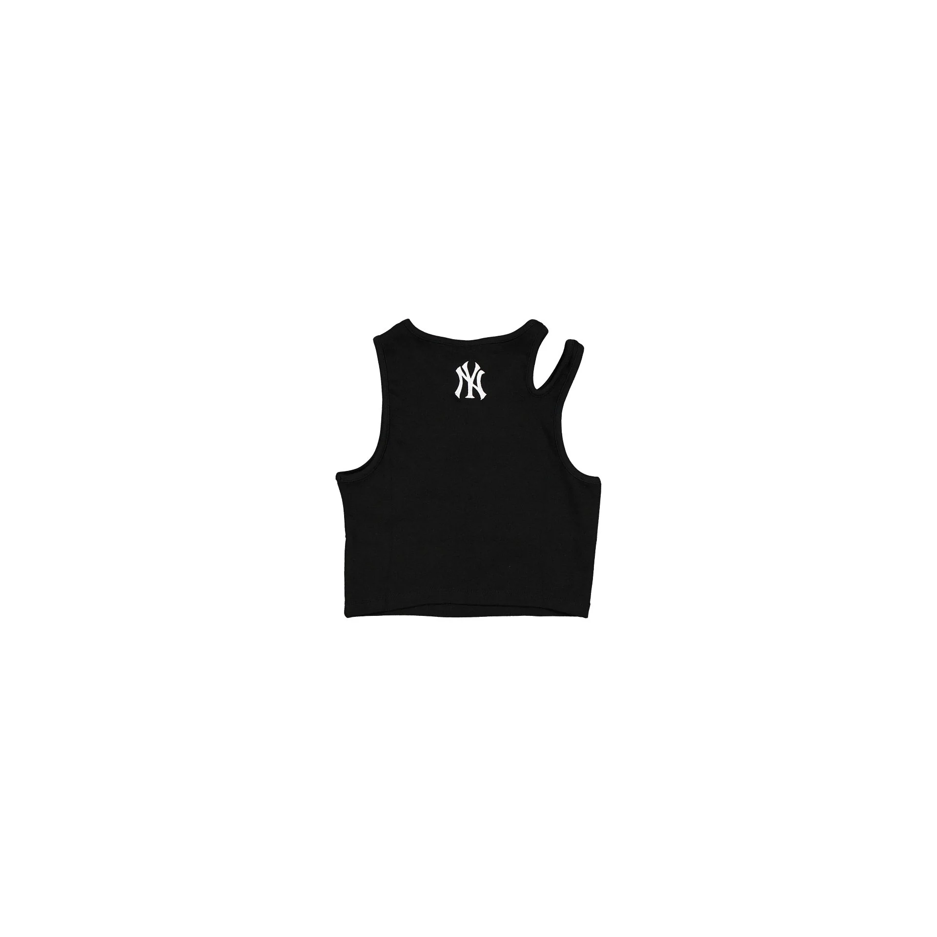 New York Yankees Leisure Women's Black Split Strap Cropped Tank Top