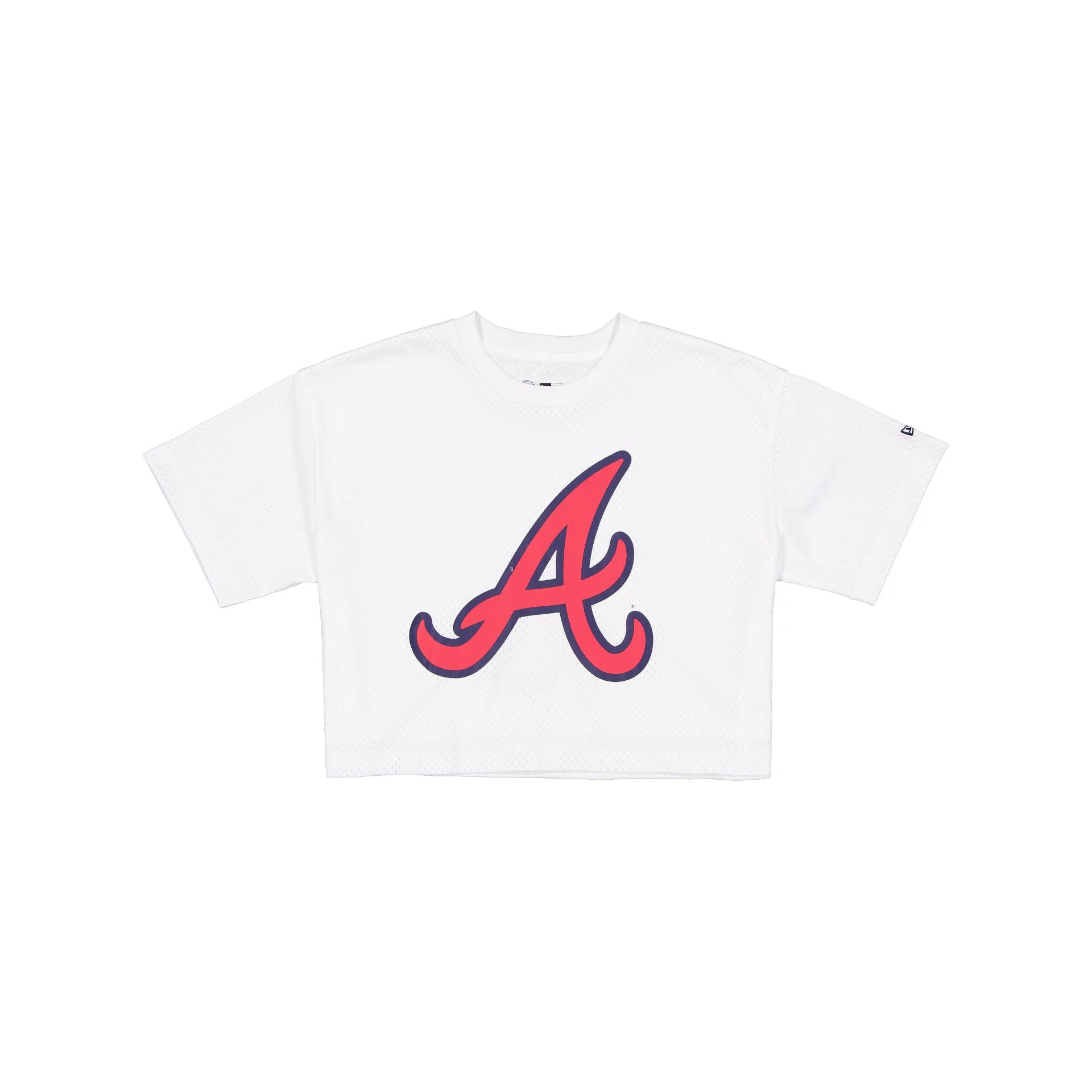 Atlanta Braves Summer Women's White Cropped Jersey T-Shirt
