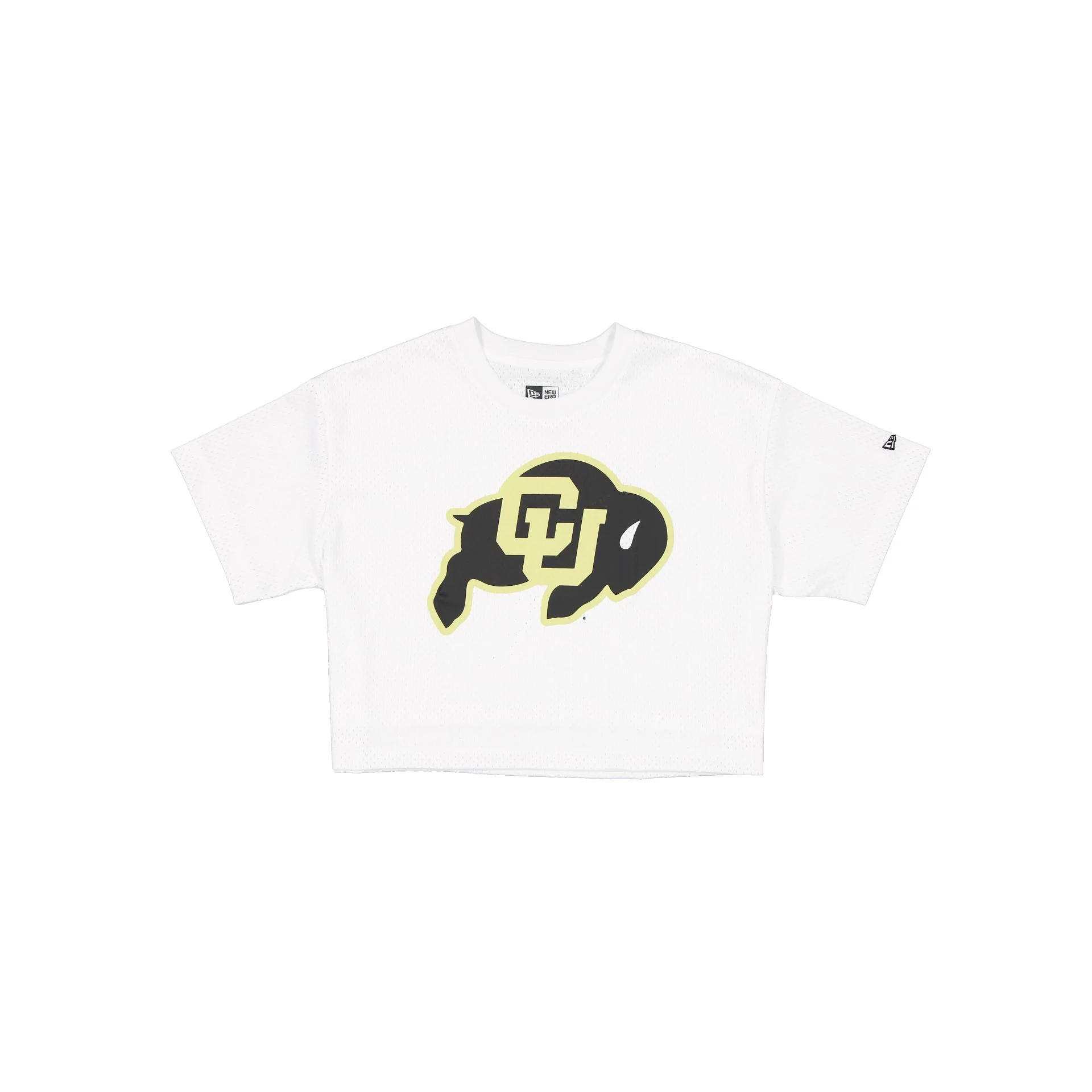 Colorado Buffaloes Summer Women's White Cropped Jersey T-Shirt