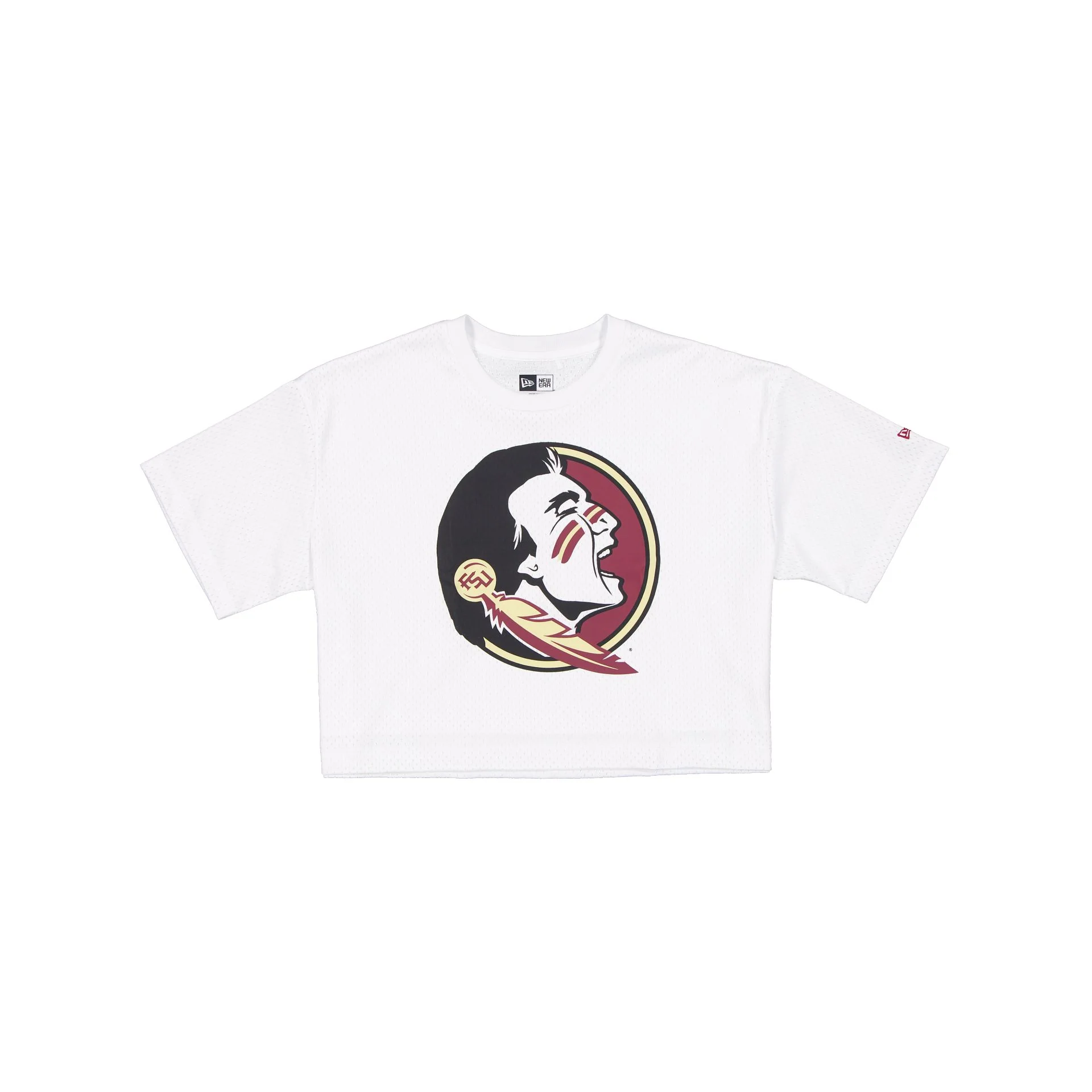 Florida State Seminoles Summer Women's White Cropped Jersey T-Shirt
