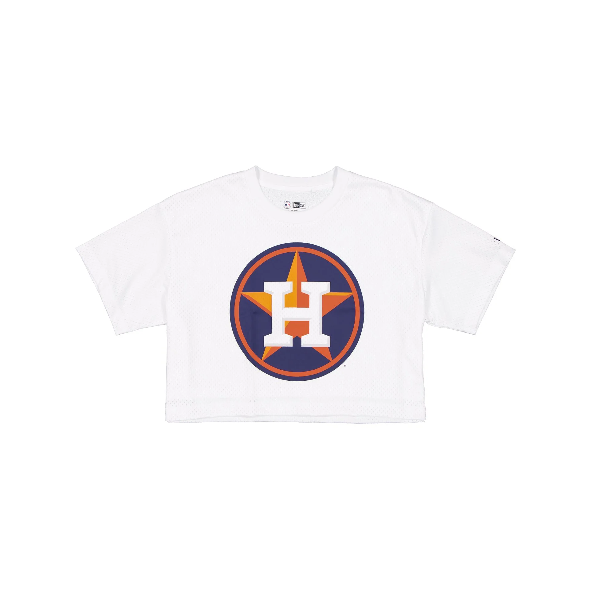Houston Astros Summer Women's White Cropped Jersey T-Shirt
