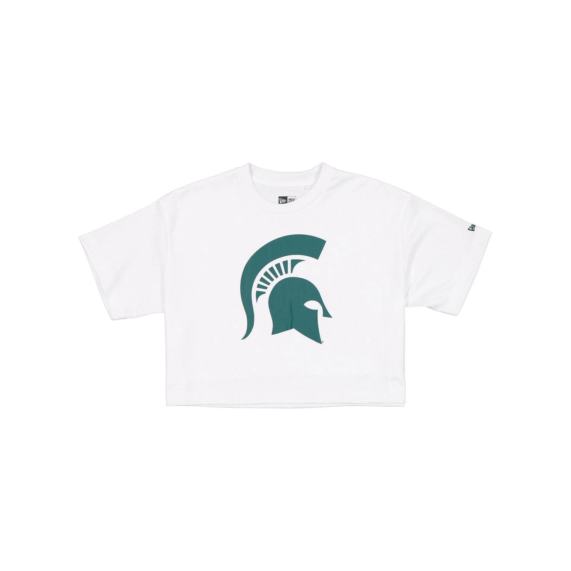 Michigan State Spartans Summer Women's White Cropped Jersey T-Shirt