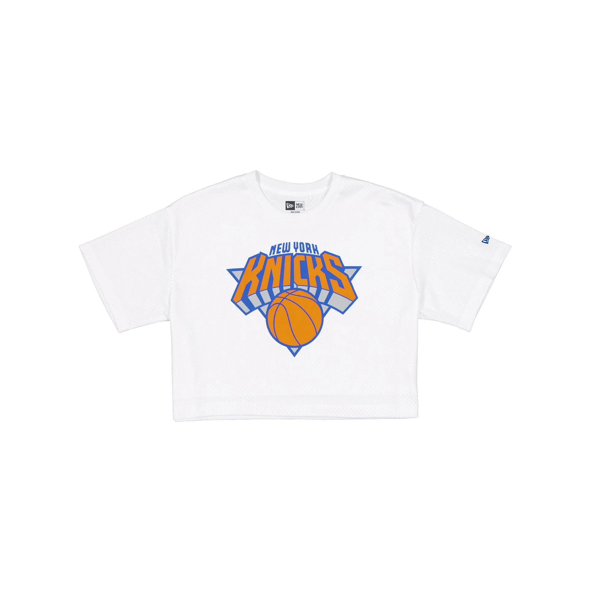 New York Knicks Summer Women's White Cropped Jersey T-Shirt