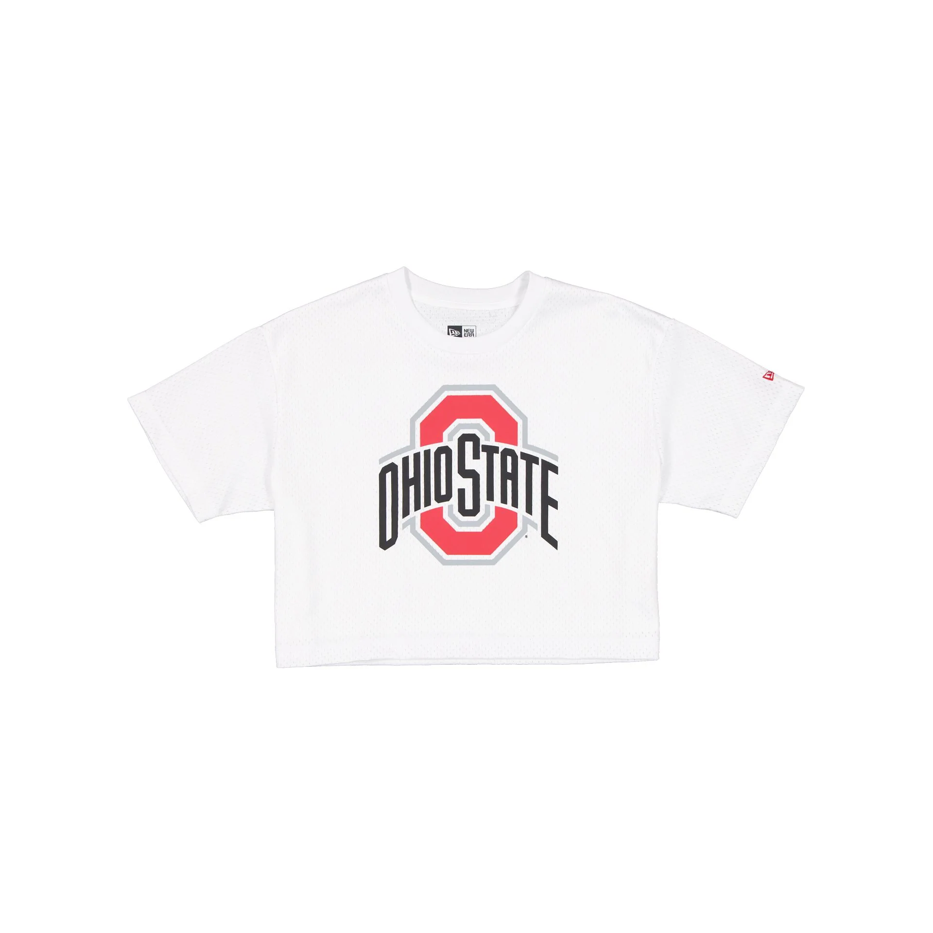 Ohio State Buckeyes Summer Women's White Cropped Jersey T-Shirt