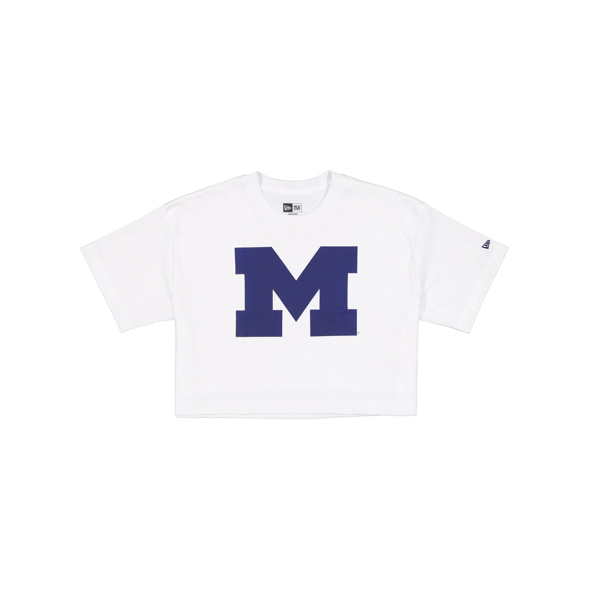 Michigan Wolverines Summer Women's White Cropped Jersey T-Shirt
