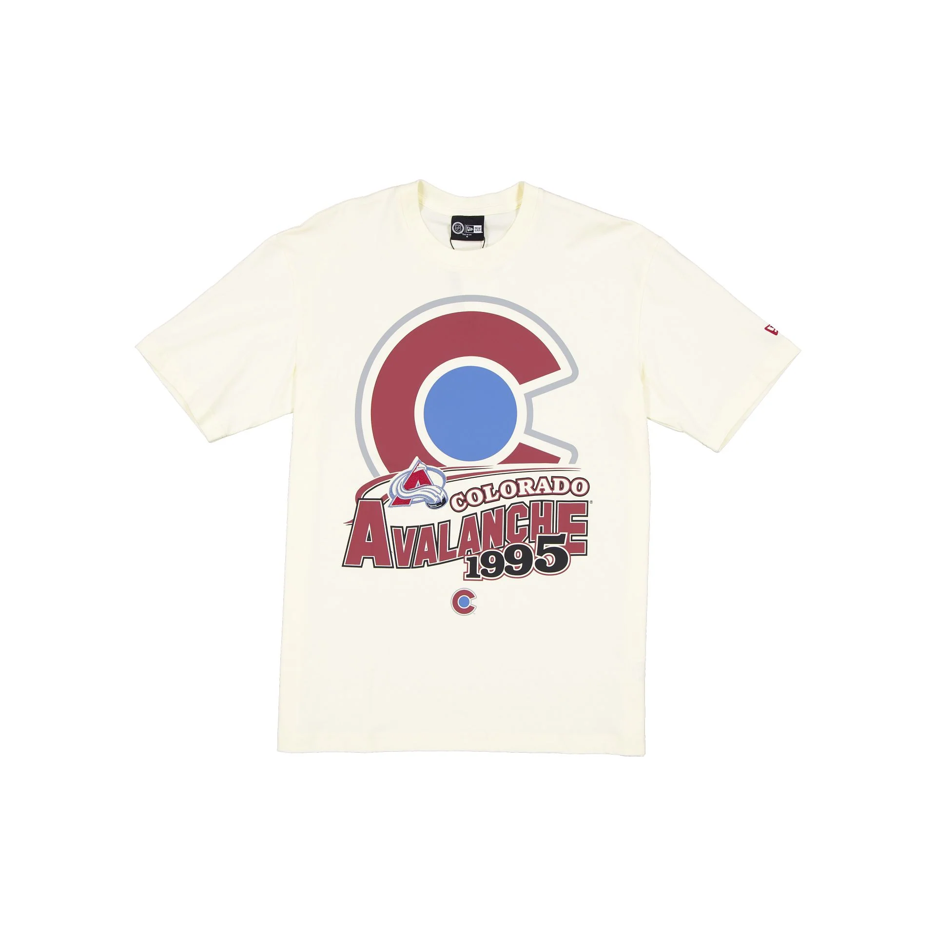 Colorado Avalanche Retro Chrome White T-Shirt